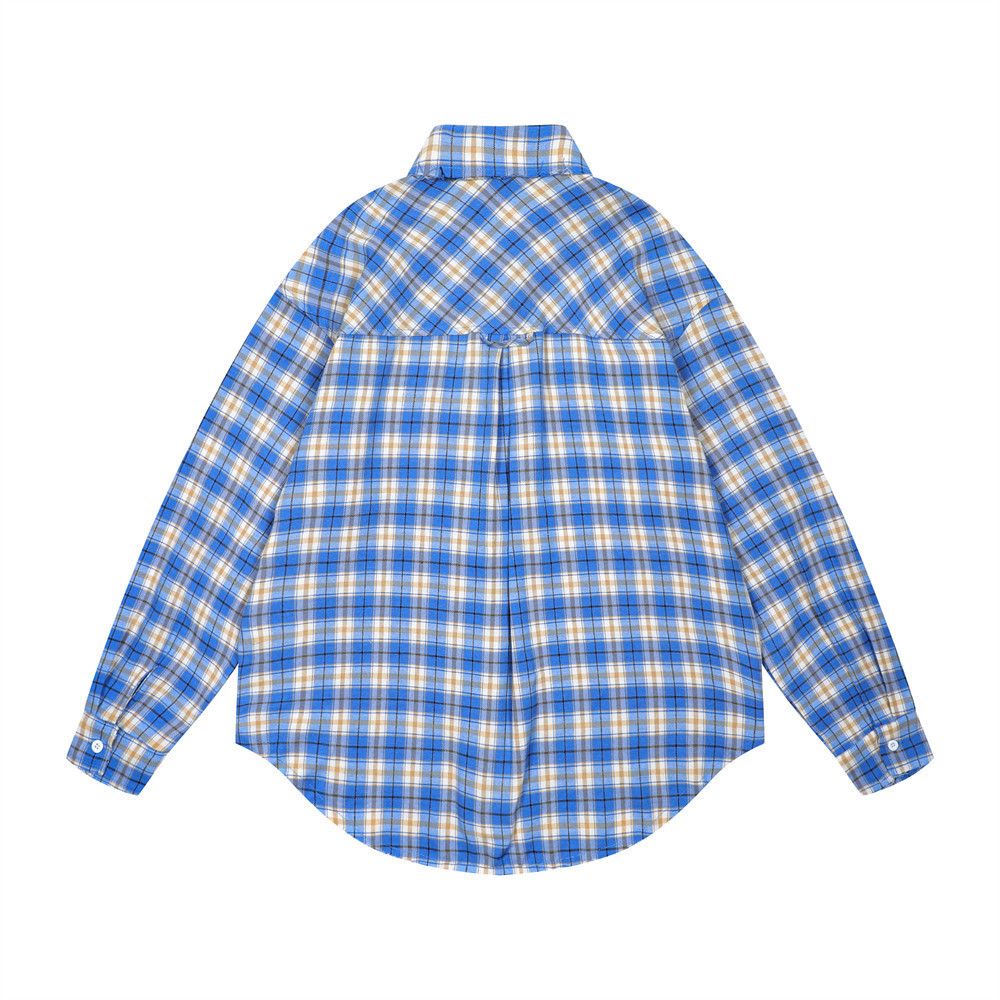 Japanese Brand × Vintage Japanese retro loose plaid long-sleeved shirt casual loose Size US M / EU 48-50 / 2 - 2 Thumbnail