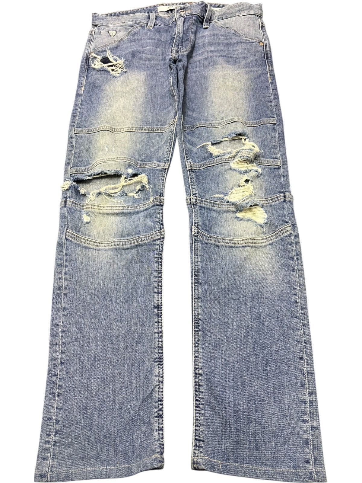 Guess Vintage Guess Faded Wash Distressed Jeans Size 31" - 1 Thumbnail