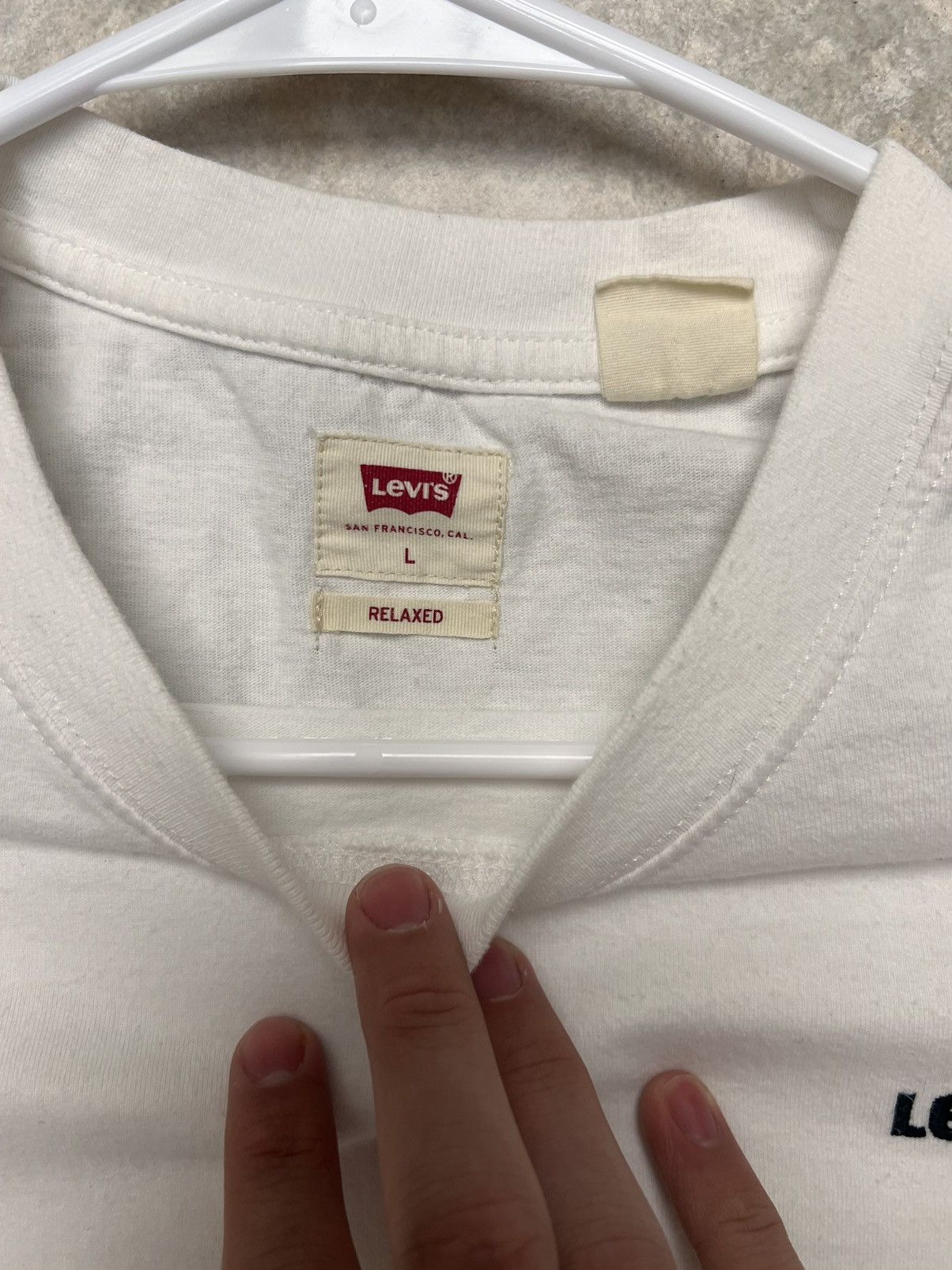 Levi's Levi's Blank White Tee Size US L / EU 52-54 / 3 - 3 Thumbnail