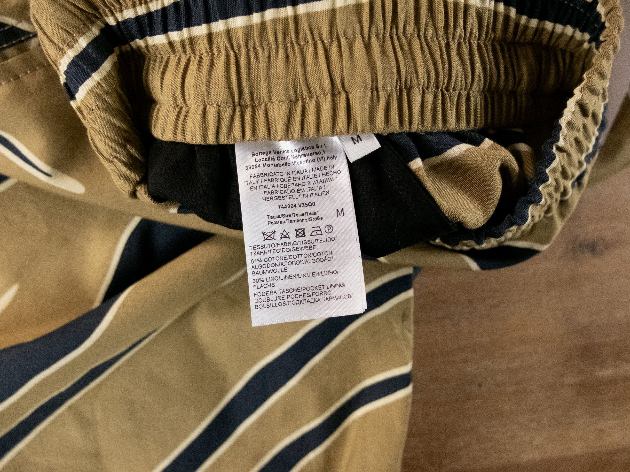 Bottega Veneta BOTTEGA VENETA beige animal print cotton linen shorts Medium Size US 32 / EU 48 - 8 Thumbnail