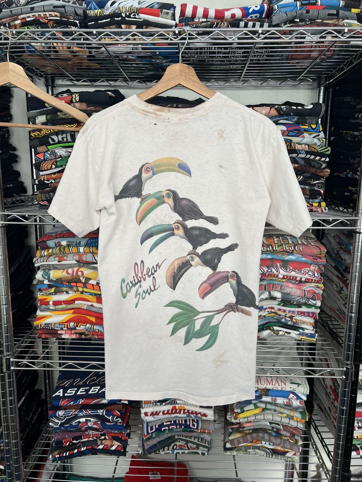 Caribbean 90s Jimmy Buffett’s Caribbean Soul Toucan Habitat Tee Size US M / EU 48-50 / 2 - 2 Thumbnail