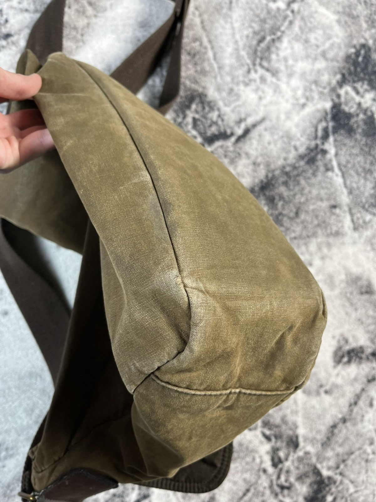 Other Vintage Canvas Messenger Bag Distressed Brown Large Size ONE SIZE - 19 Thumbnail