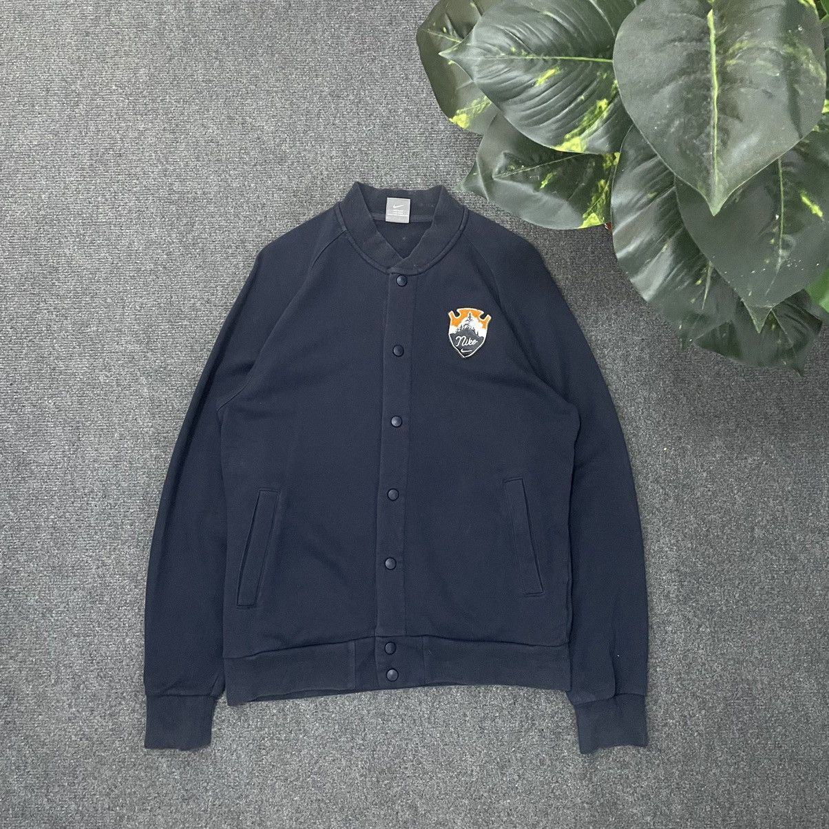 Nike × Vintage Vintage 2000s Nike Varsity Jacket Embroidered Spell Out Size US M / EU 48-50 / 2 - 7 Thumbnail