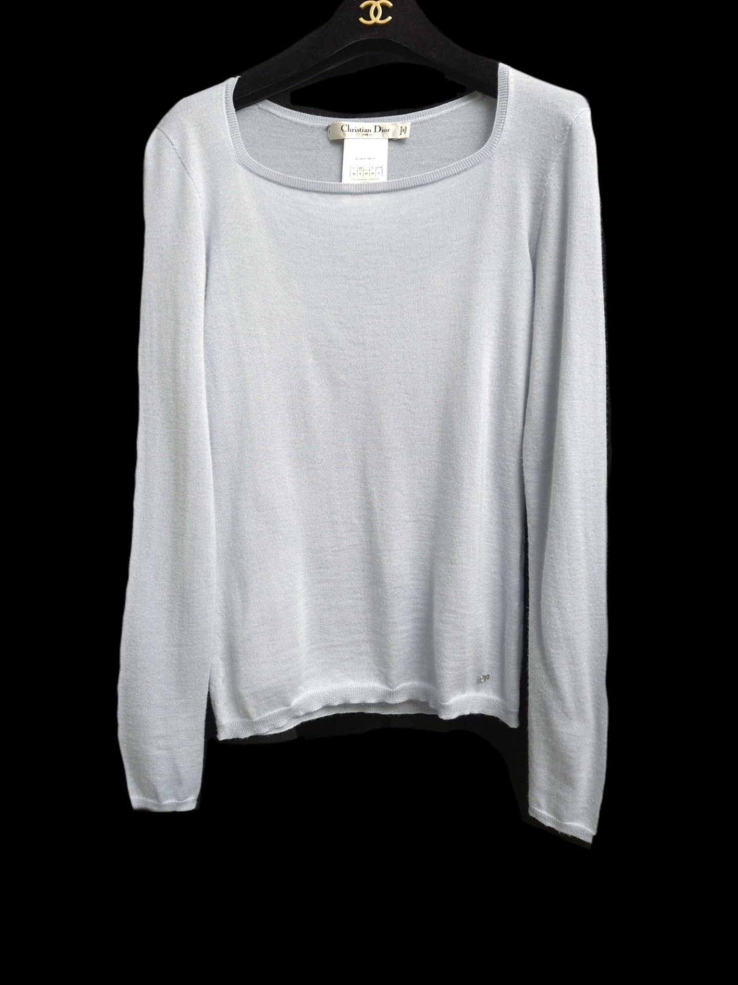 Dior light blue knit top by christian dior Size XS / US 0-2 / IT 36-38 - 1 Thumbnail