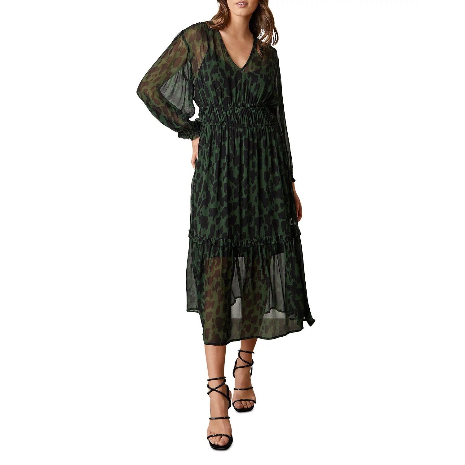 Velvet NEW VELVET GRAHAM & SPENCER Kendra Animal Print Dress S $257 Size S / US 4 / IT 40 - 1 Thumbnail
