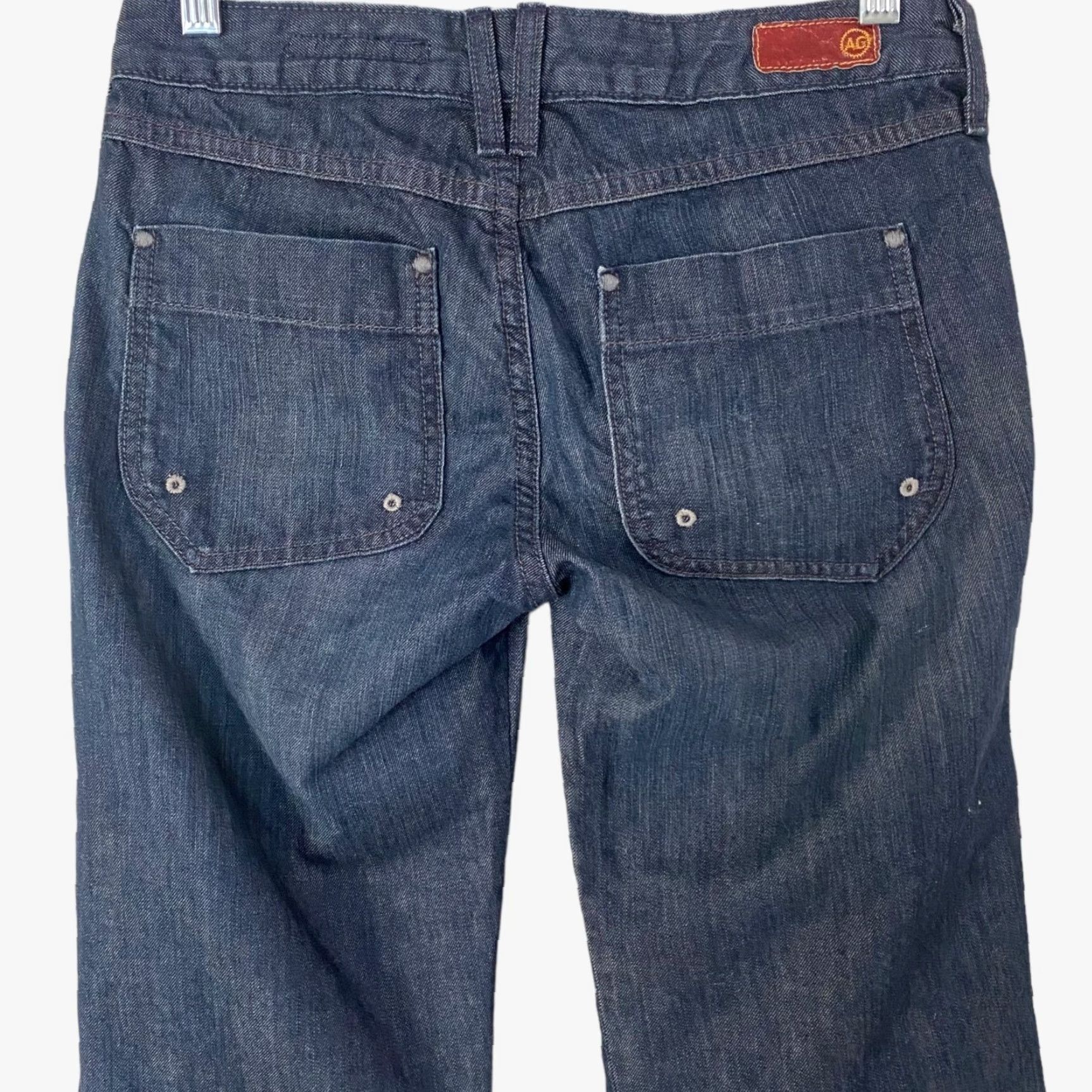 Denime Adriano Goldschmied Jeans Women's 26 Ginger Cuffed Cropped Blue Dark Wash Denim Size 26" / US 2 / IT 38 - 6 Thumbnail