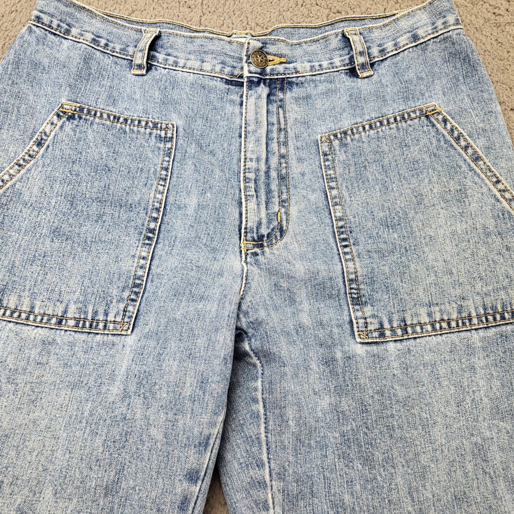 Cherokee Cherokee Capri Jeans Womens Size 8 Stonewash Blue Denim College Y2K Regular Fit Pants Womens Size 30" / US 8 / IT 44 - 7 Thumbnail