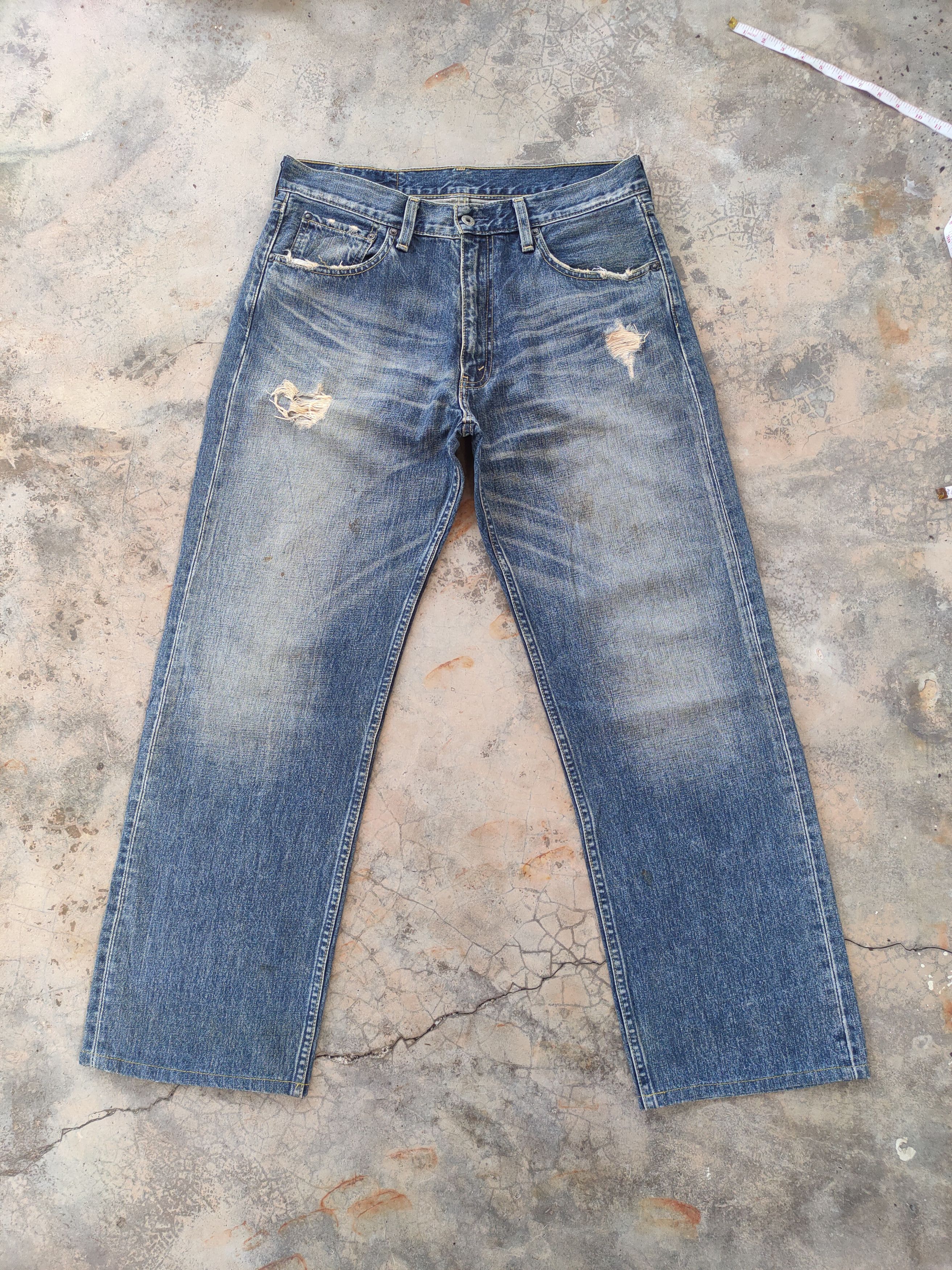 W34 VINTAGE LEVI'S 503 DISTRESSED FADED JEANS DENIM PANTS