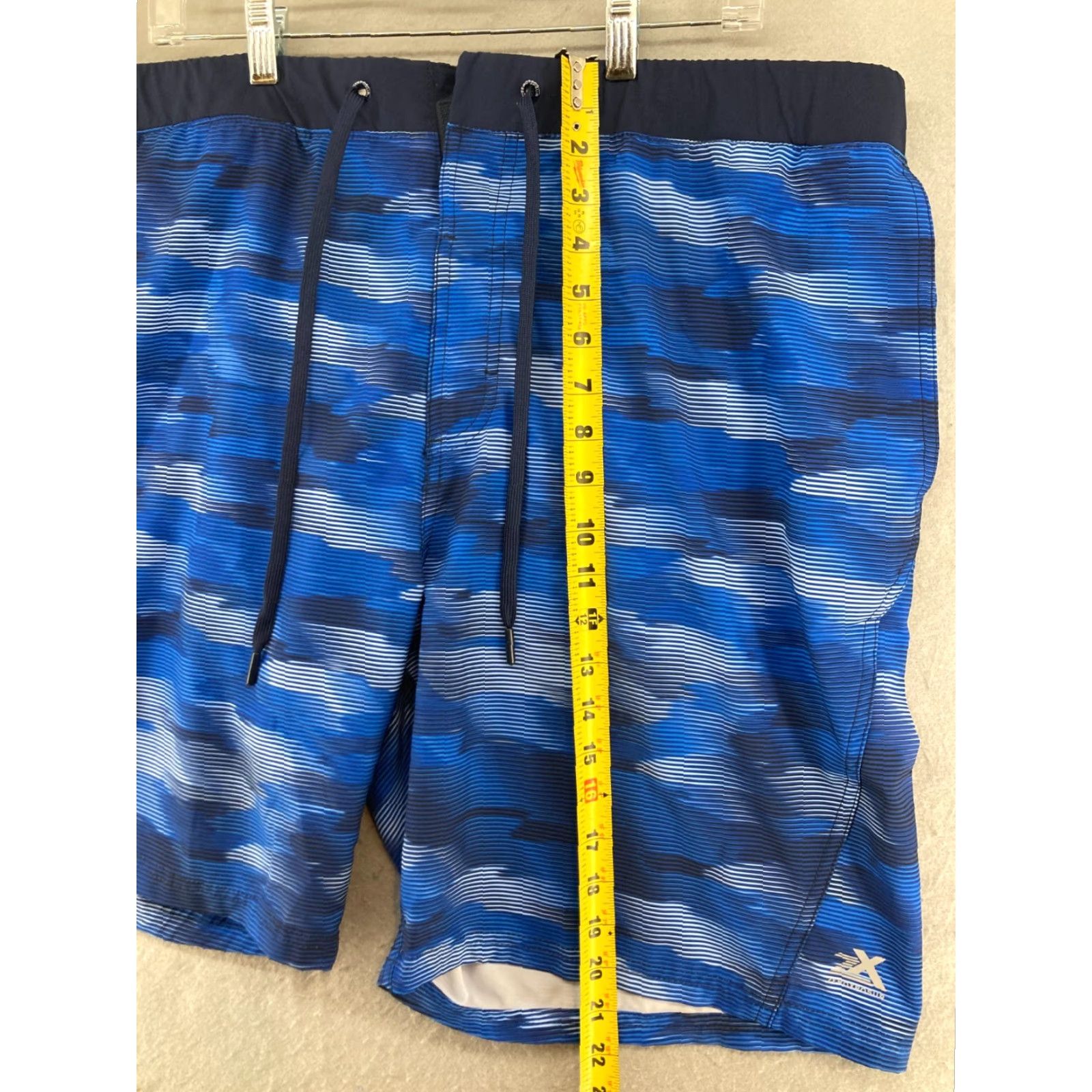 ZeroXposur ZeroXposur Mens Navy Blue Mass Plaid Swim Shorts 2XL Trunks Swimsuit UV Blue Plaid Beach Size US 39 - 3 Thumbnail