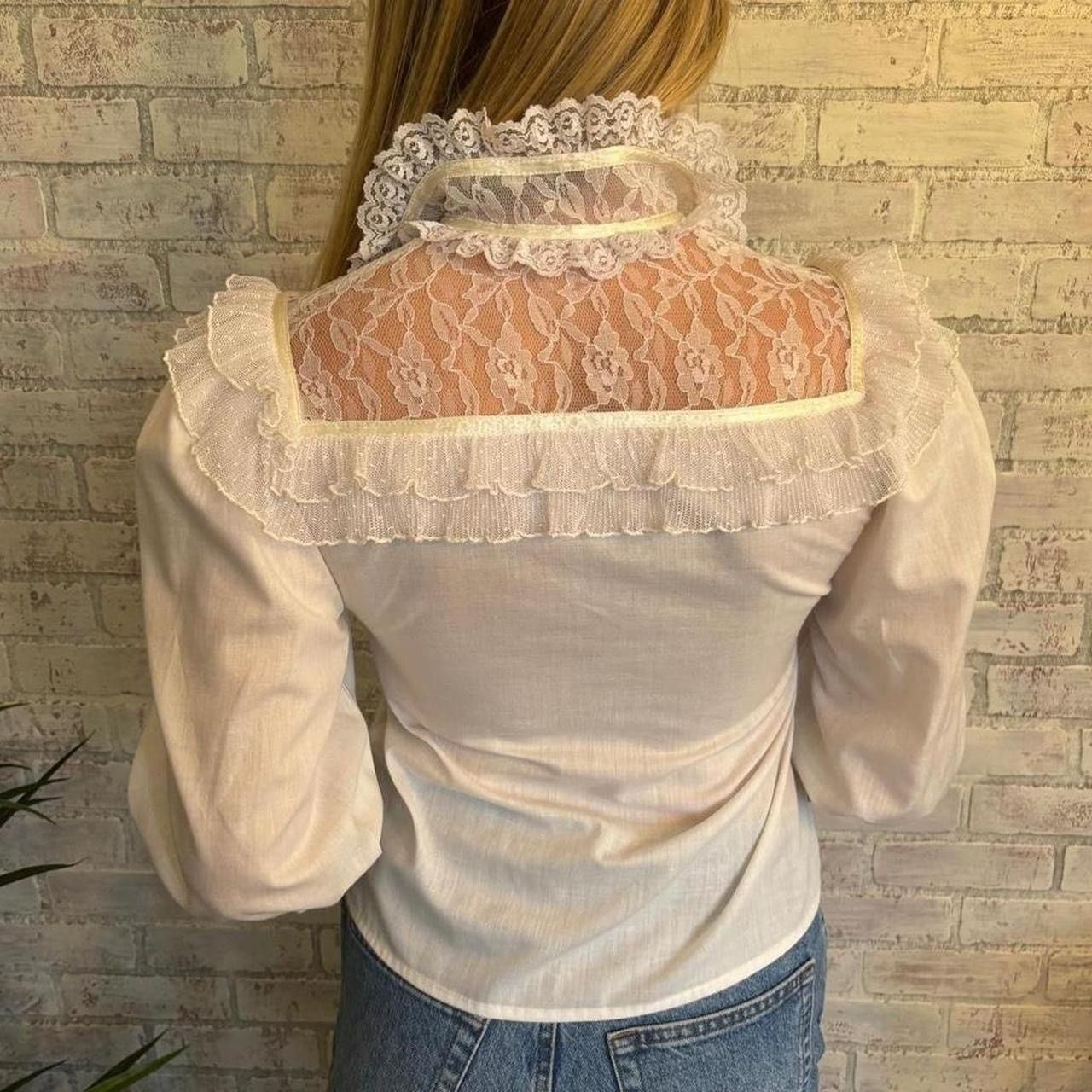 Other Vintage 1980s Gunne Sax Lace Blouse Size XS / US 0-2 / IT 36-38 - 7 Thumbnail
