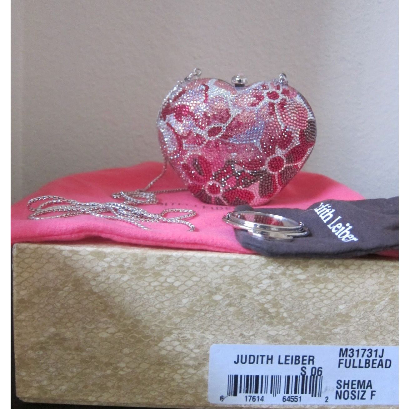 Judith Leiber Judith Leiber Heart shaped crystal petit clutch bag Size ONE SIZE - 9 Thumbnail