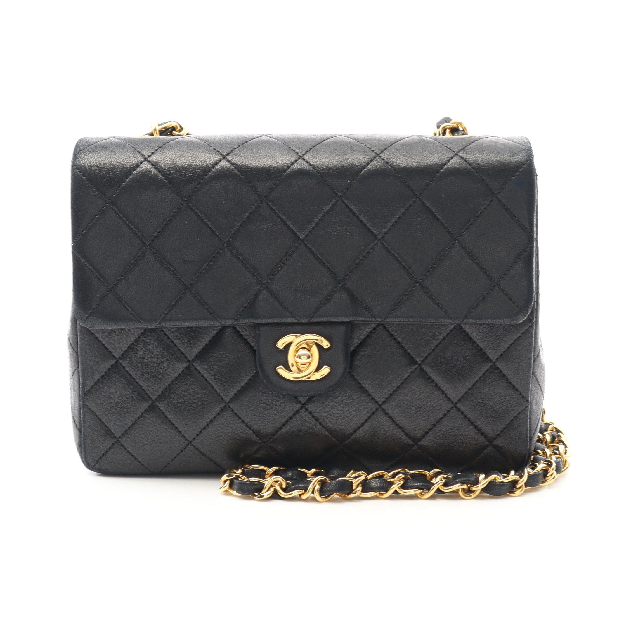 Chanel Chanel Matelasse Chain Shoulder Bag Lambskin Black Gold Hardware Size ONE SIZE - 1 Thumbnail