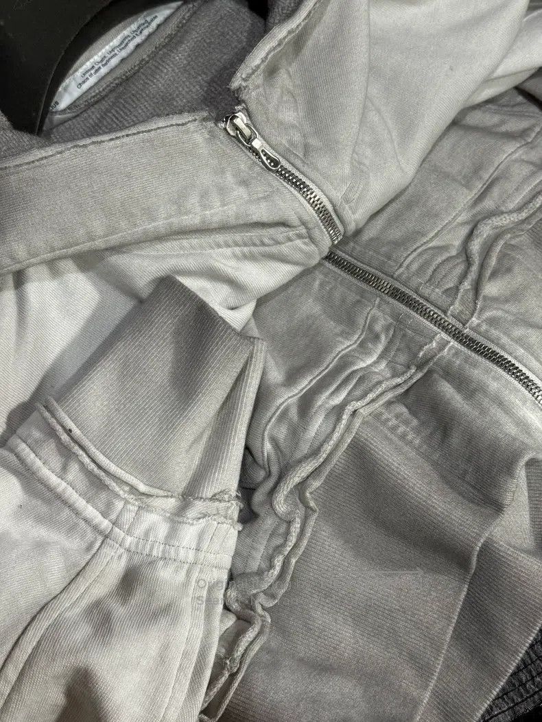 Julius Julius Distressed frayed zip-up hooded sweatshirt jacket Size US S / EU 44-46 / 1 - 2 Thumbnail