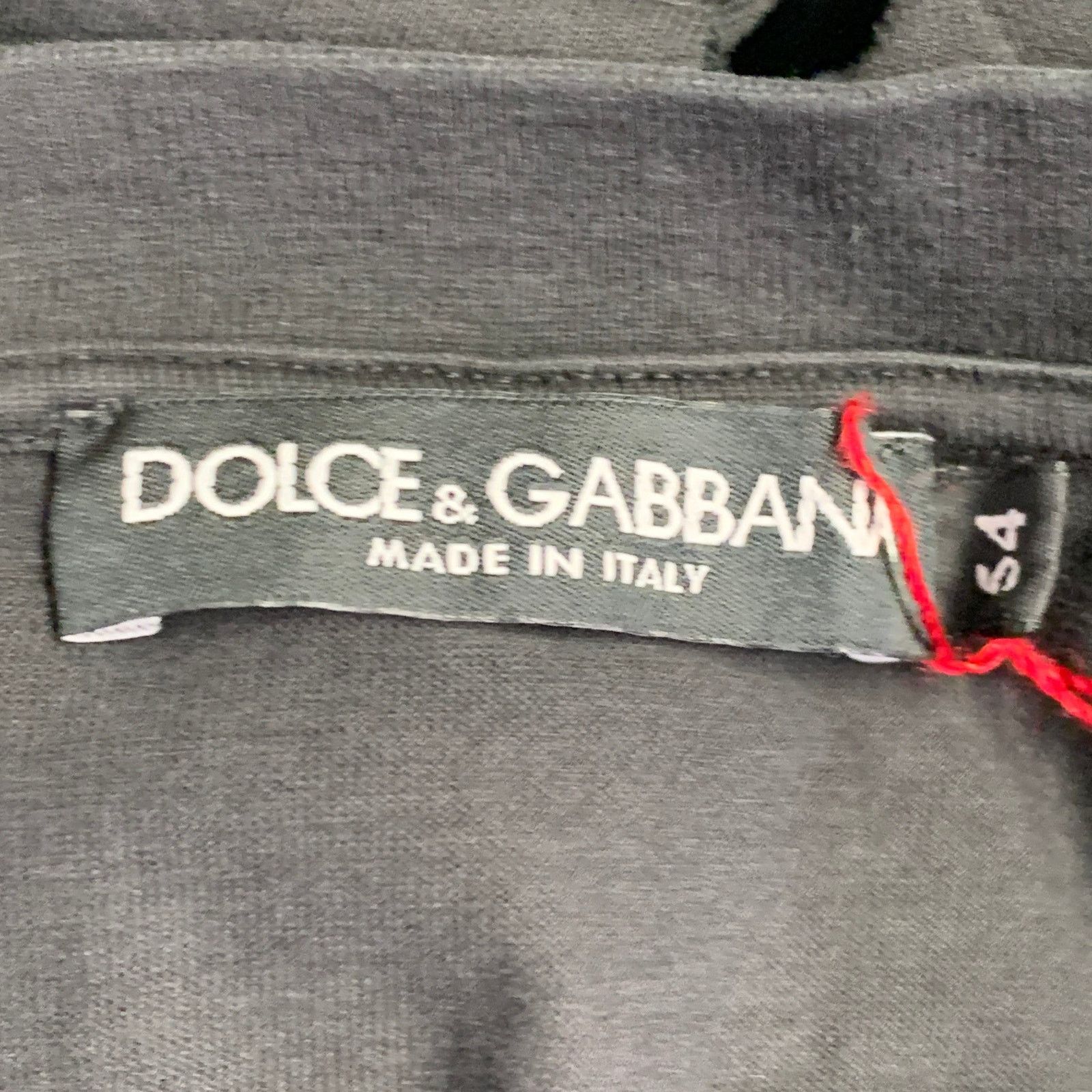 Dolce & Gabbana Size 44 Black Cotton Jersey Distressed V-Neck T-shirt Size US S / EU 44-46 / 1 - 6 Thumbnail