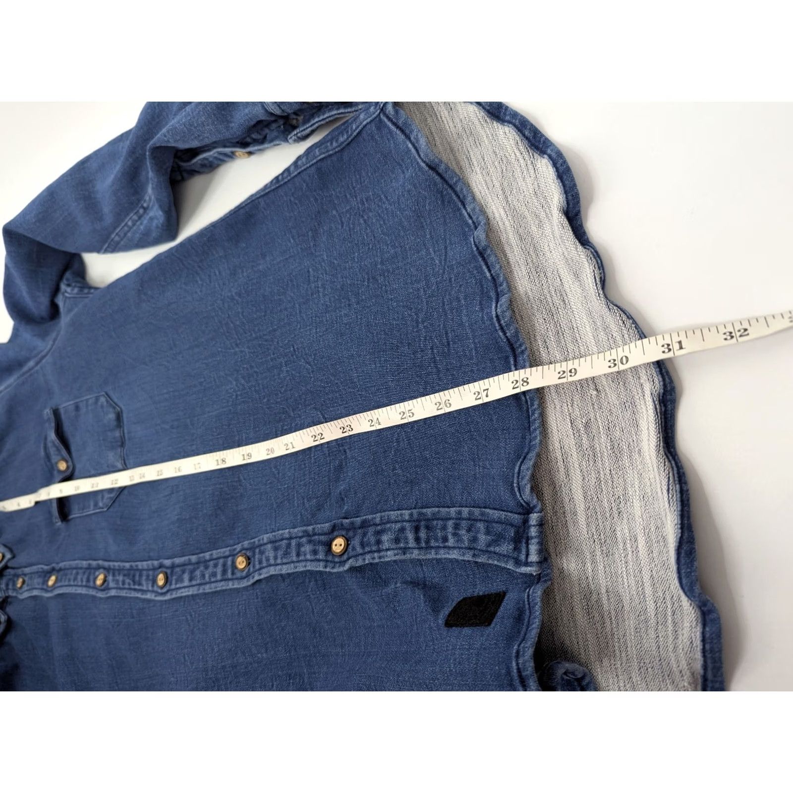 Anerkjendt Anerkjendt Shirt Button-Up Long Sleeve Chambray Blue Cotton Spandex Corduroy Mens M Size US M / EU 48-50 / 2 - 5 Thumbnail