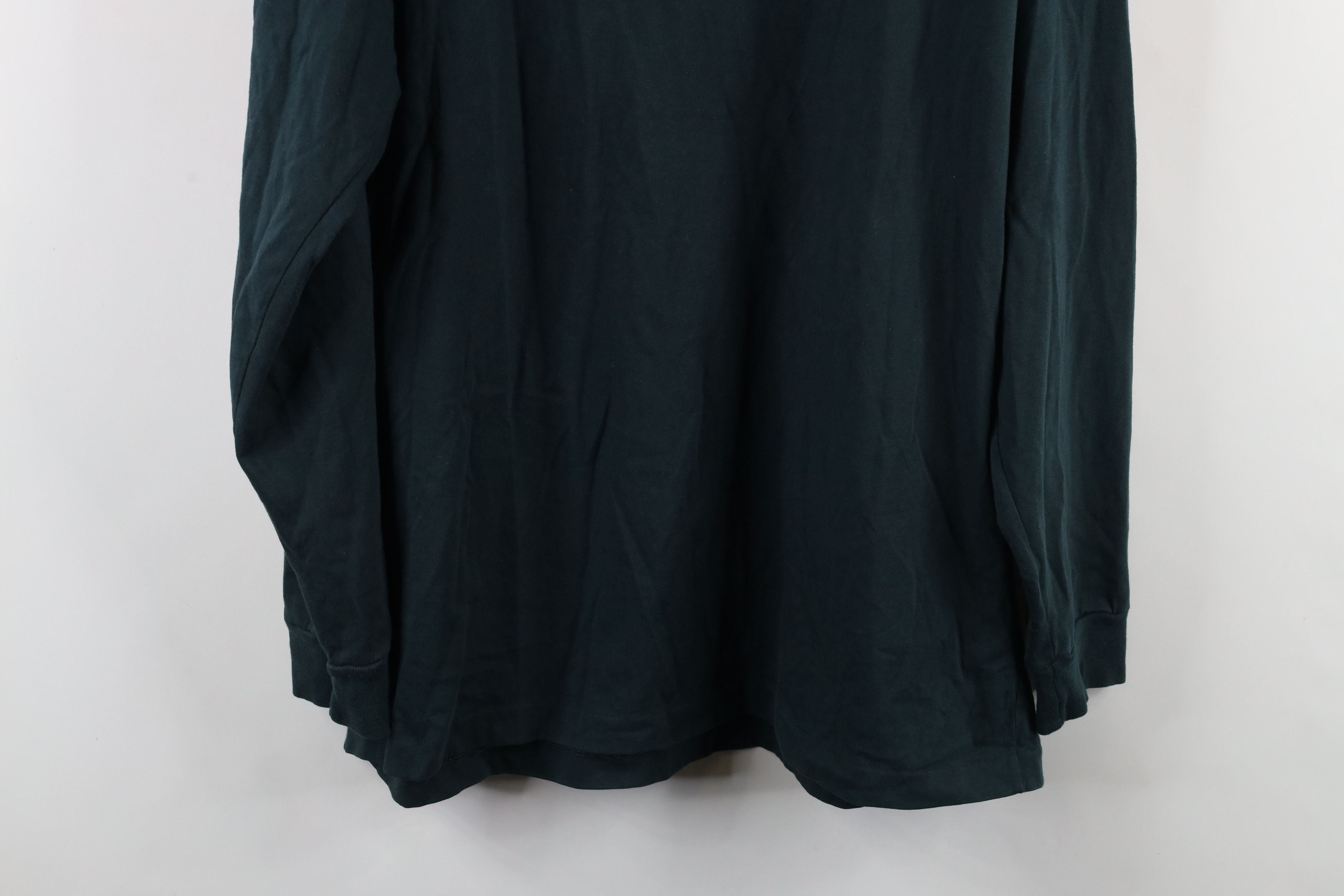 L.L. Bean × Vintage Vintage 90s LL Bean Blank Long Sleeve Henley T-Shirt Green Size US XL / EU 56 / 4 - 13 Thumbnail