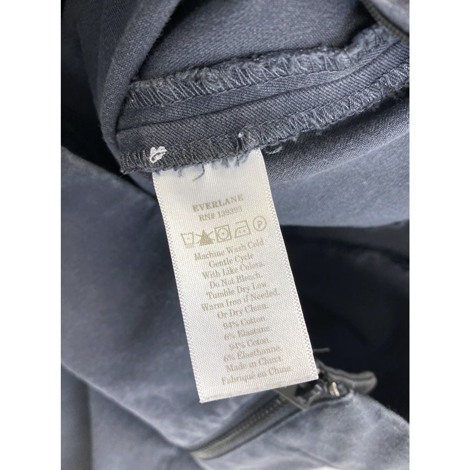 Everlane Everlane Dress Pant Womens 0 Blue Side Zip Skinny Cotton Blend Dress Pants Womens 0 Blue Side Zip Size 25" / US 0 / IT 36 - 4 Thumbnail