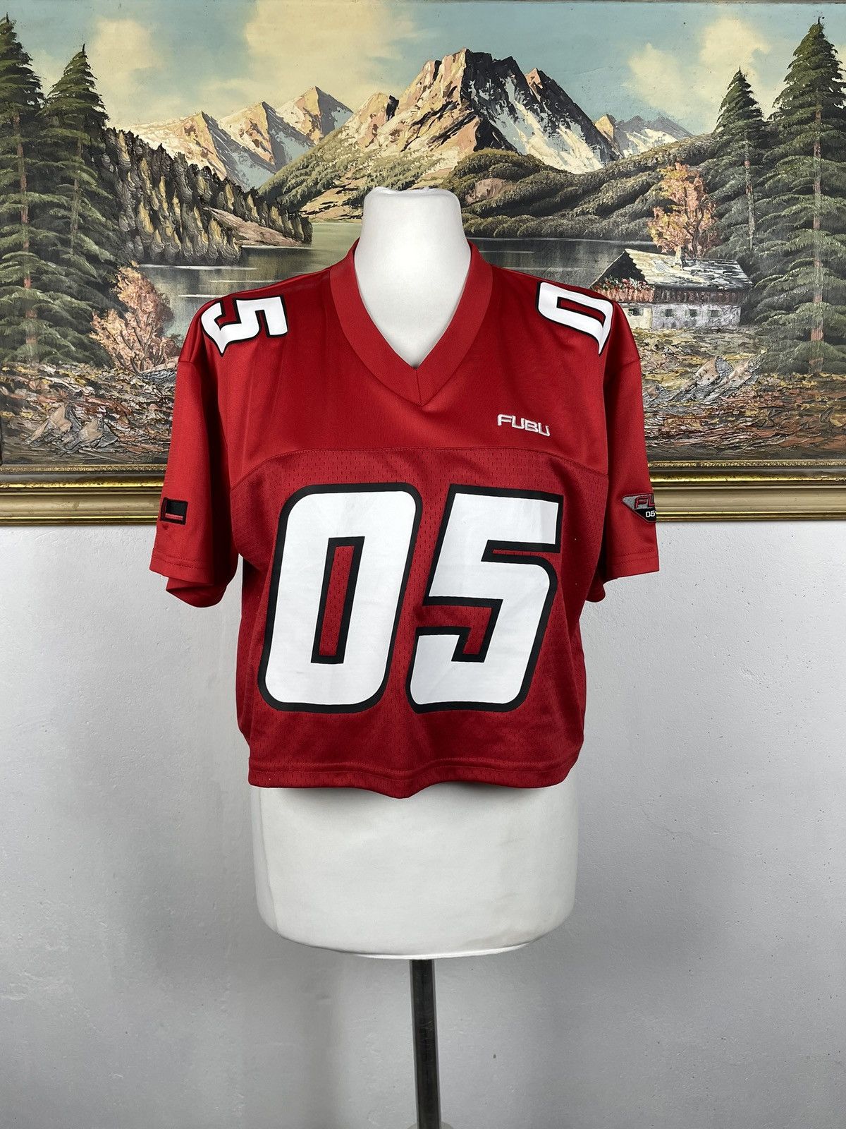 Fubu Fubu Vintage Y2k Red Crop Top Tee Skate Swag Drip Streetwear Size S / US 4 / IT 40 - 1 Thumbnail