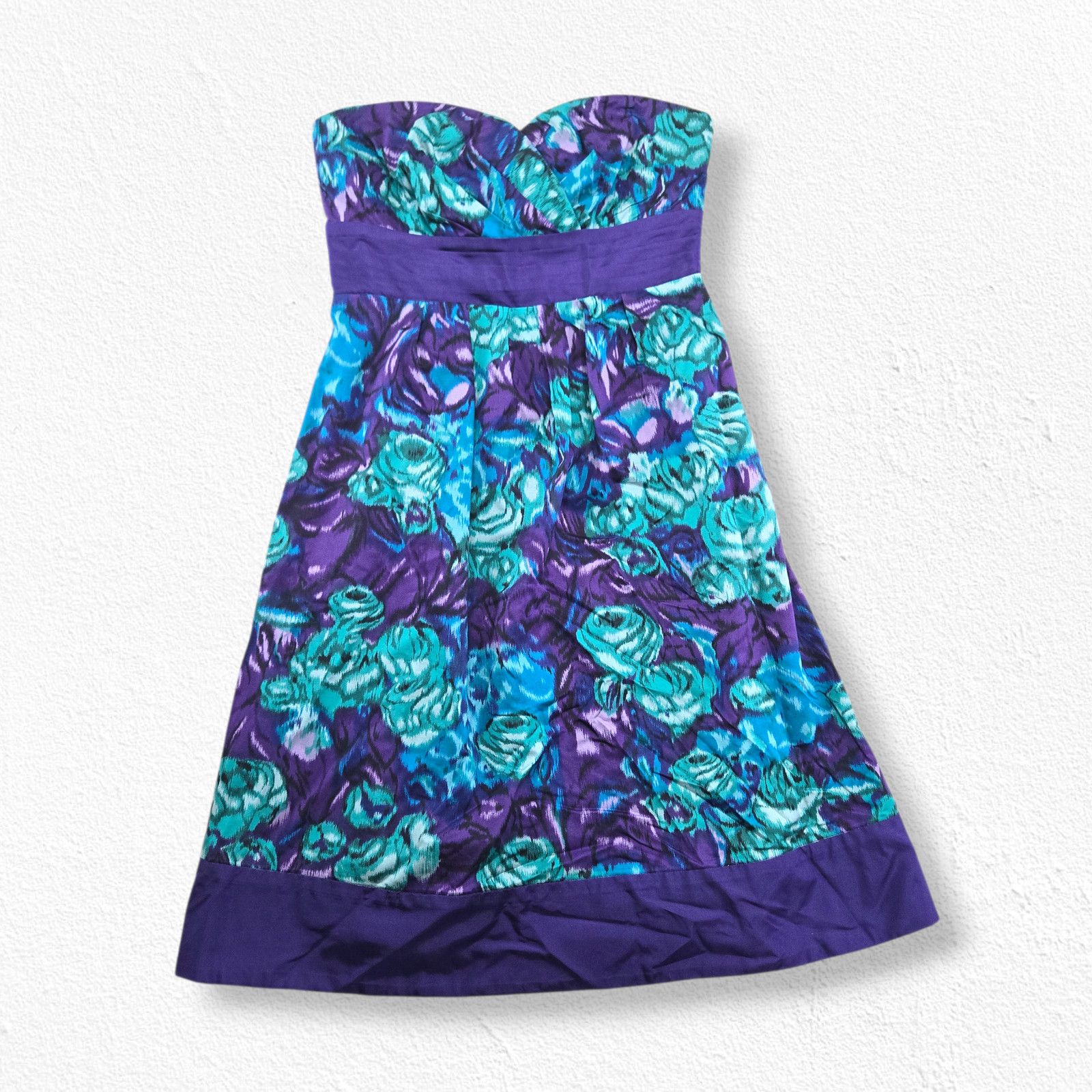 Anthropologie Anthropologie 2010s Floral Strapless Dress Size 0 Size XS / US 0-2 / IT 36-38 - 2 Thumbnail
