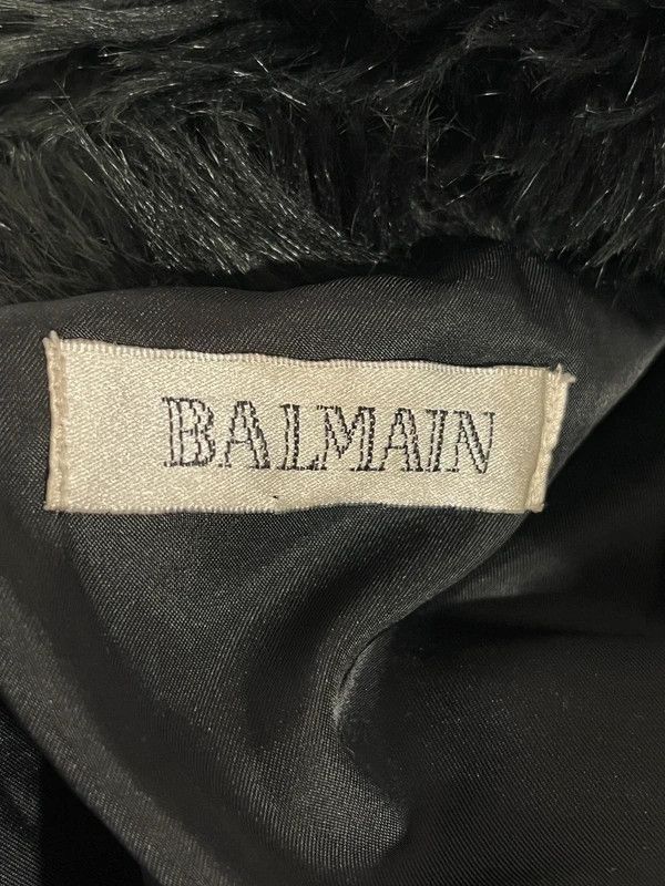 Balmain Balmain Long Black Coat Faux Fur Size S / US 4 / IT 40 - 10 Thumbnail