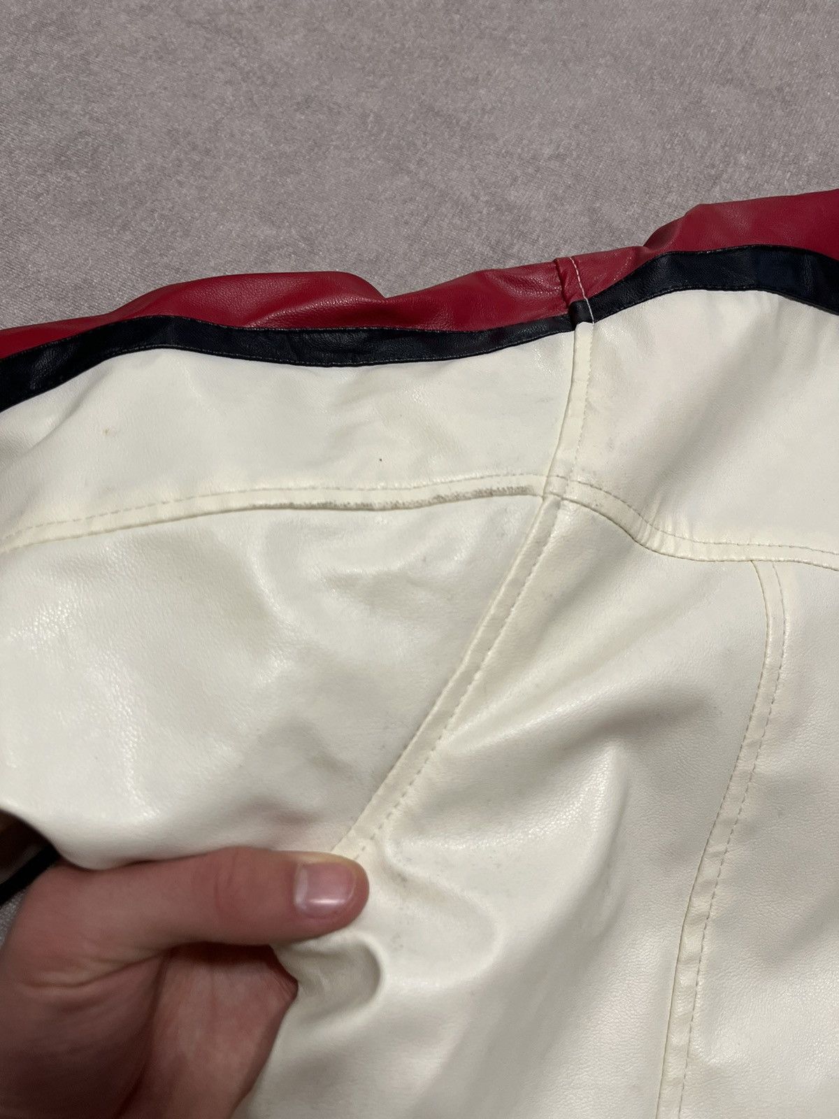 Vintage Japan Vintage Race Jacket Mens Nippon Faux Leather Y2K Biker Size US S / EU 44-46 / 1 - 9 Thumbnail