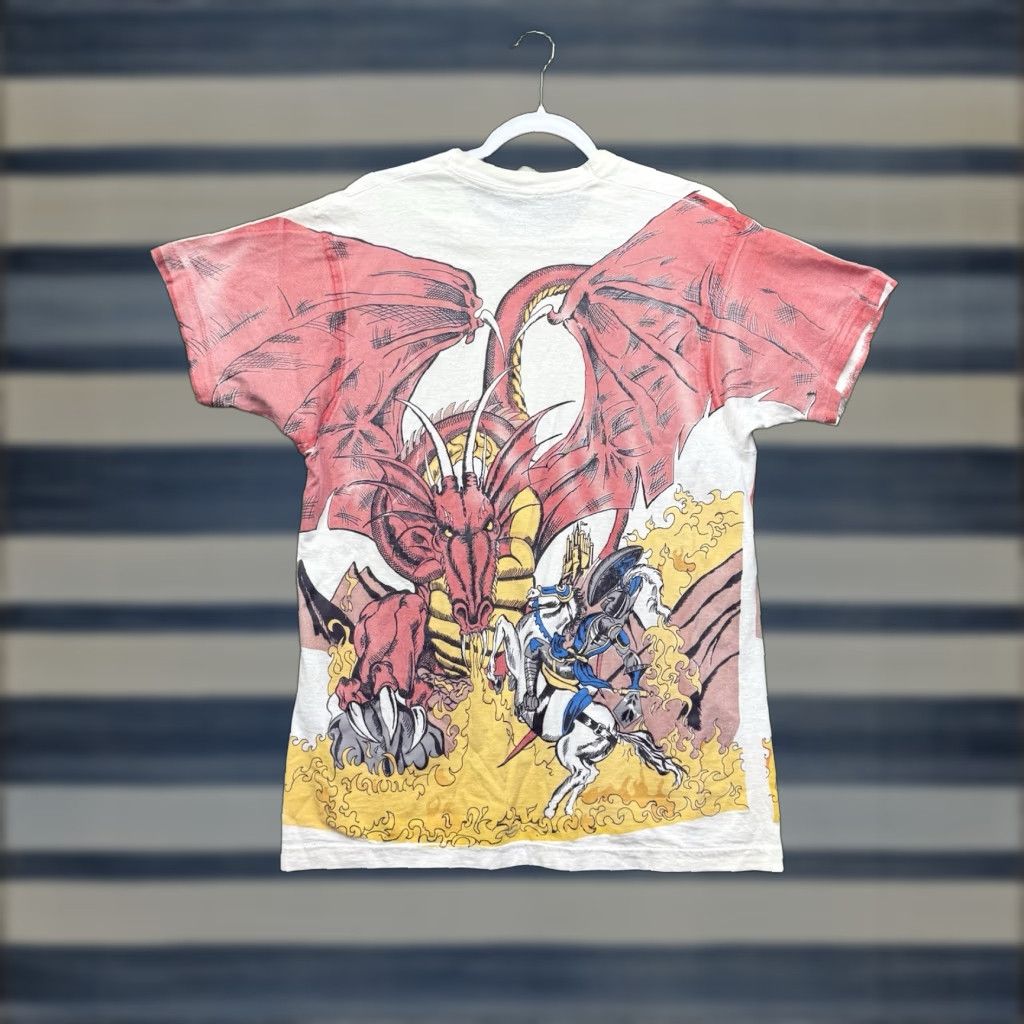 Vintage VINTAGE Dragon AOP Shirt Mens Large 1994 Truth Sports Fire Breathing Single 90s Size US L / EU 52-54 / 3 - 1 Thumbnail