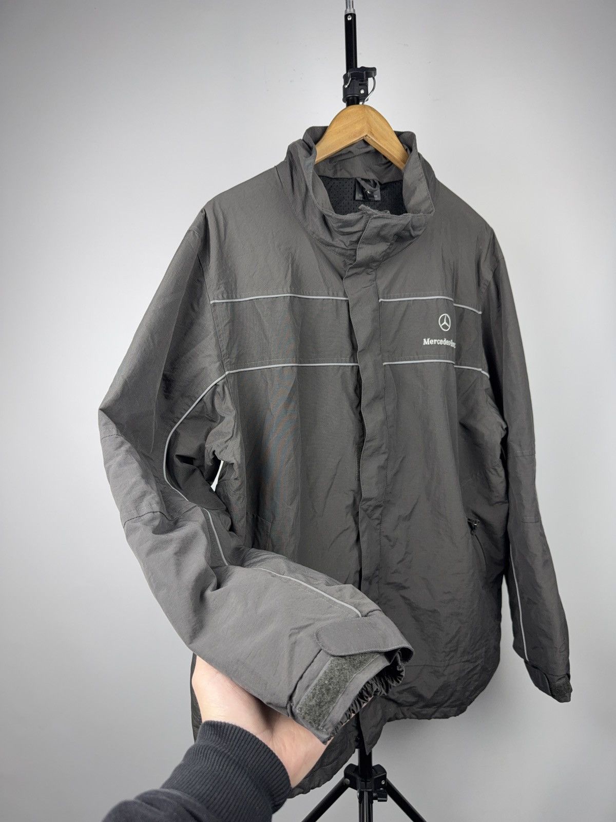 Mercedes-Benz 00s Racing Mercedes Benz Jacket Grey L Y2K Windbreaker Tech Size US L / EU 52-54 / 3 - 7 Thumbnail