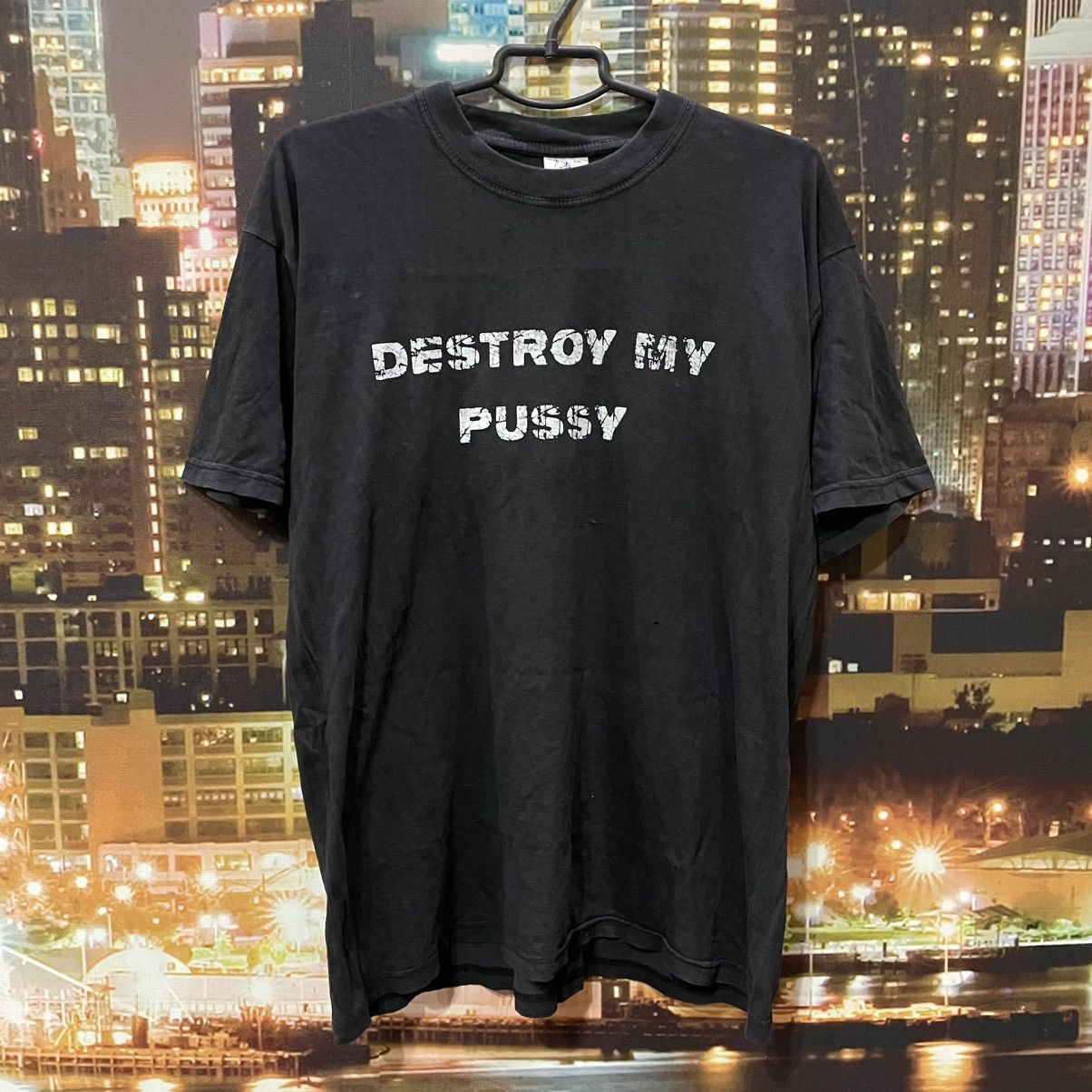 Vintage Vintage 90s Graphic Tee Punk Streetwear Oversized Black XXL Size US XXL / EU 58 / 5 - 1 Thumbnail