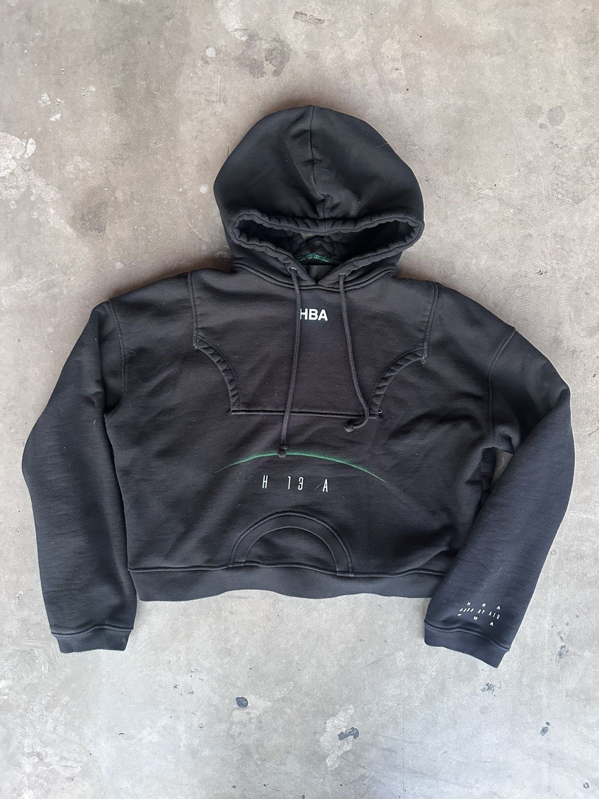 image of Hood By Air Double Sided Hoodie in Black, Men's (Size XL)