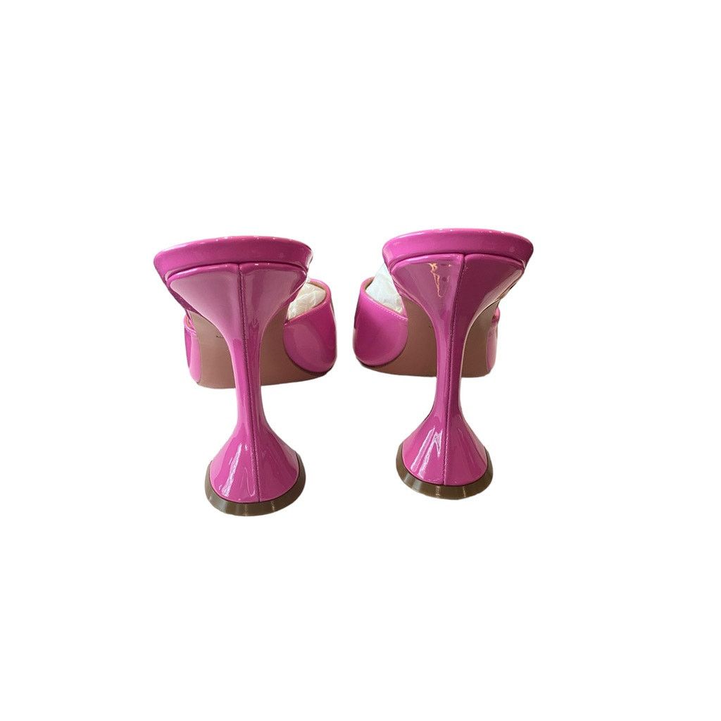 Amina Muaddi Amina Muaddi Lupita 80mm patent-leather sandals Pink 40 Size US 10 / IT 40 - 4 Thumbnail