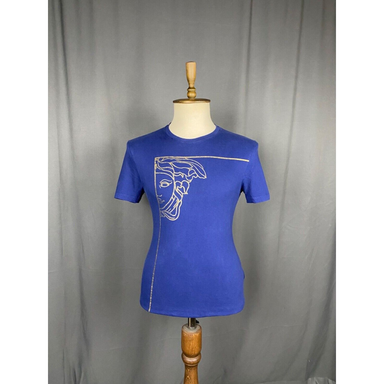 Versace Versace Big Logo Medusa Men's Blue T-Shirt Size M Size US M / EU 48-50 / 2 - 1 Thumbnail