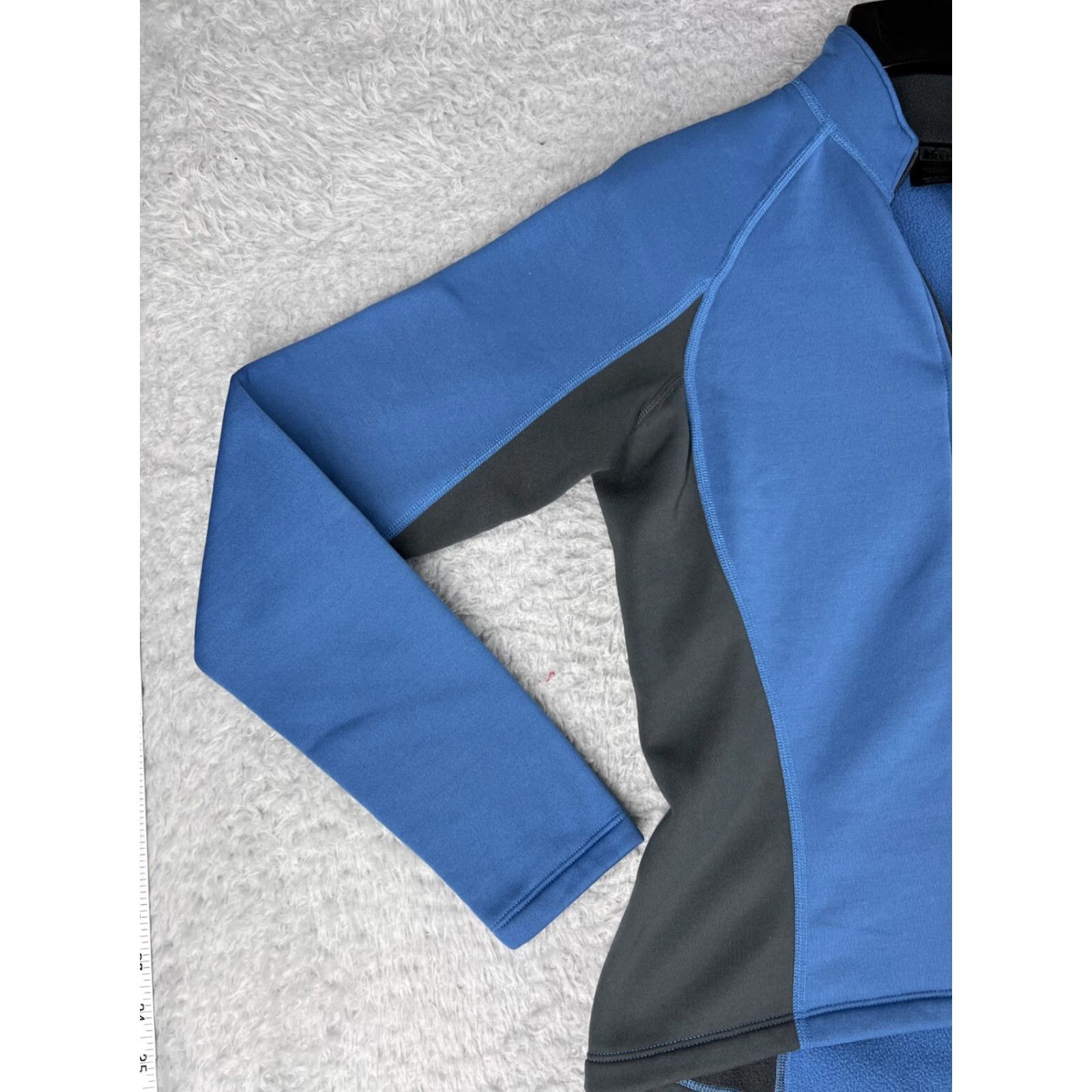 Vintage REI Womens 1/2 Zip Blue Black Fleece Lined Mock Neck Knit Polyester Sweatshirt Shirt XS Regular Size XS / US 0-2 / IT 36-38 - 6 Thumbnail