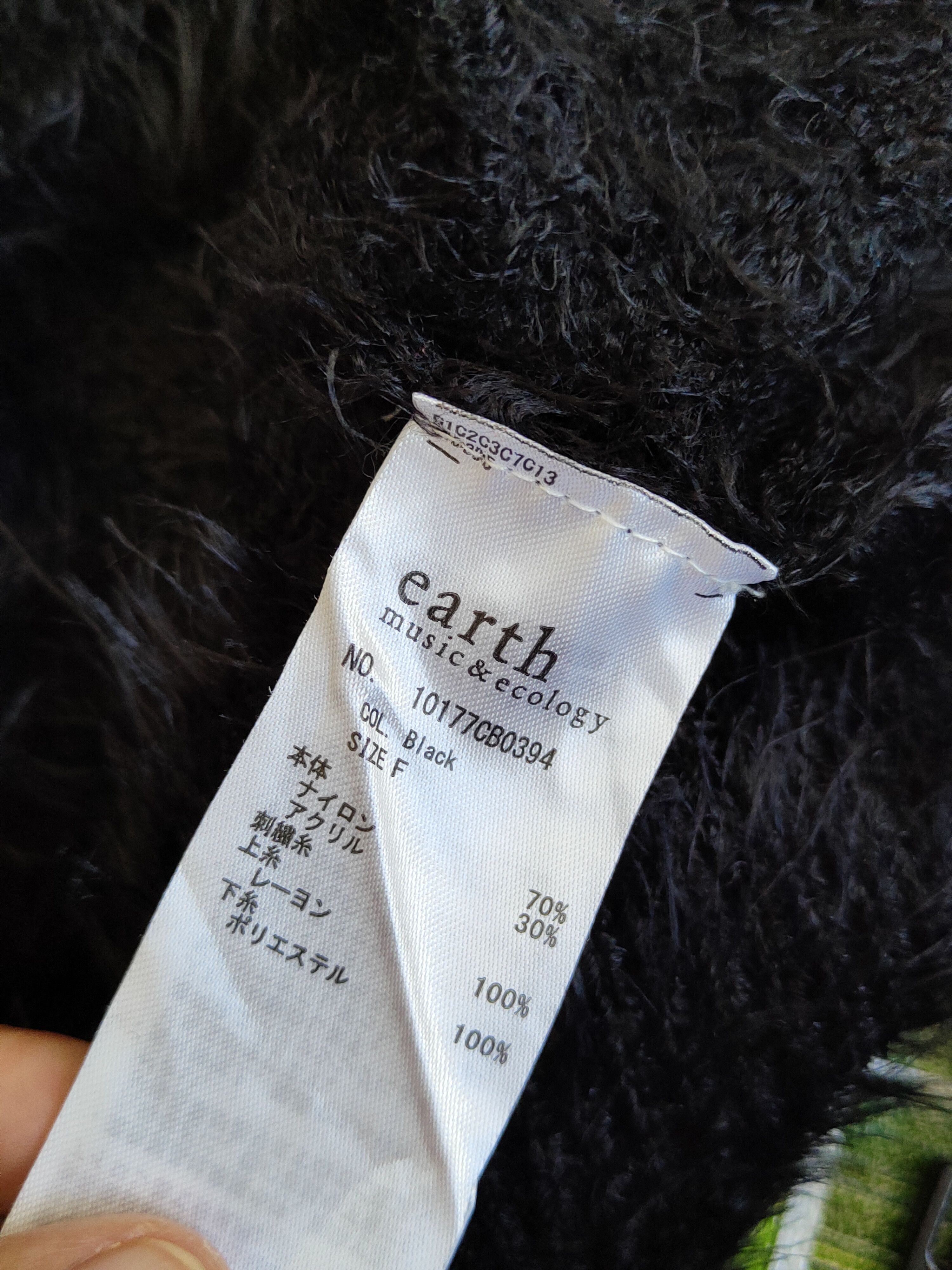 Homespun Knitwear × Japanese Brand × Vintage Earth Music & Ecology Black Fur Mohair Knitwear #S1886 Size S / US 4 / IT 40 - 13 Thumbnail