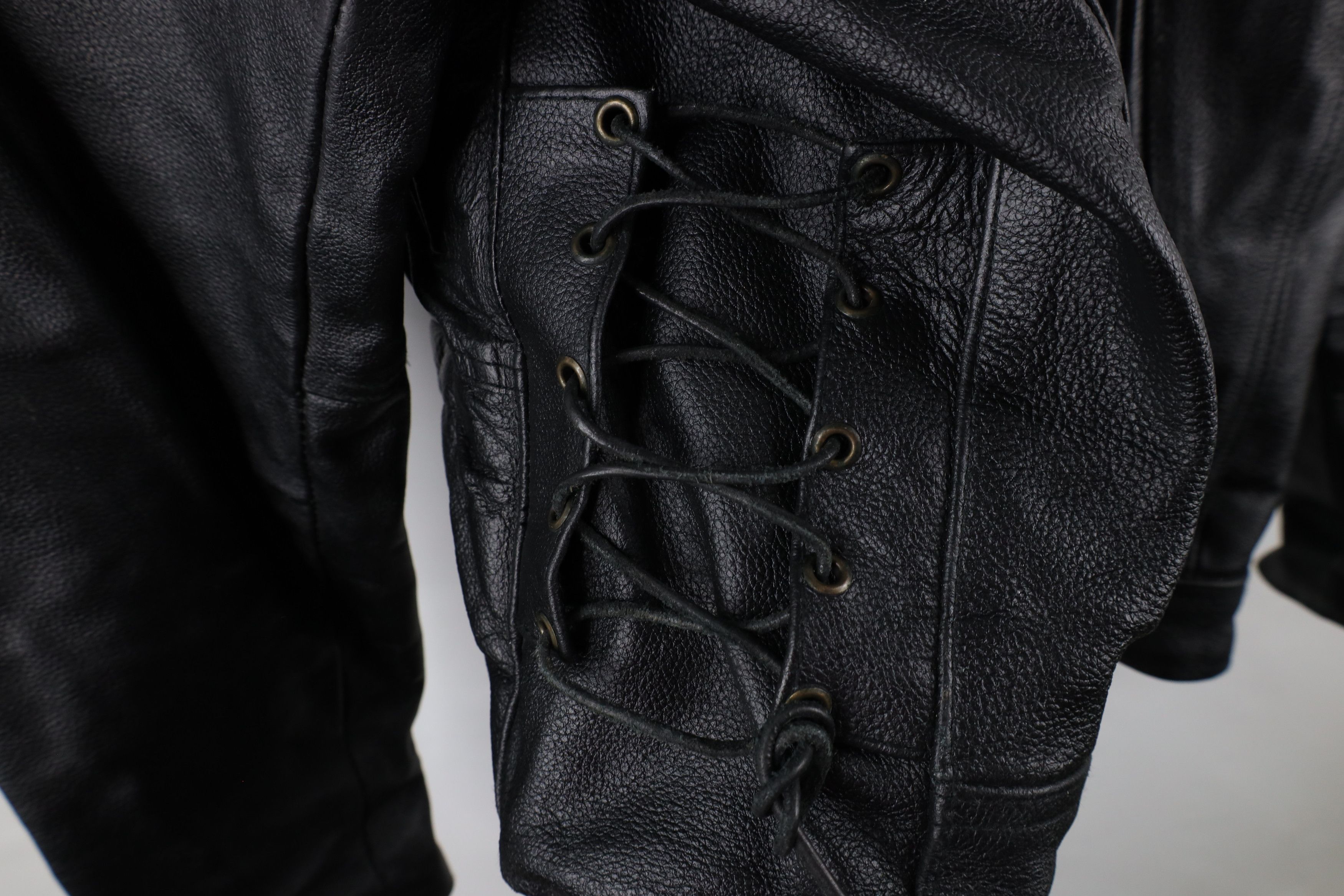 Vintage Vintage 90s Streetwear Leather Motorcycle Riding Jacket Size US XXL / EU 58 / 5 - 6 Thumbnail