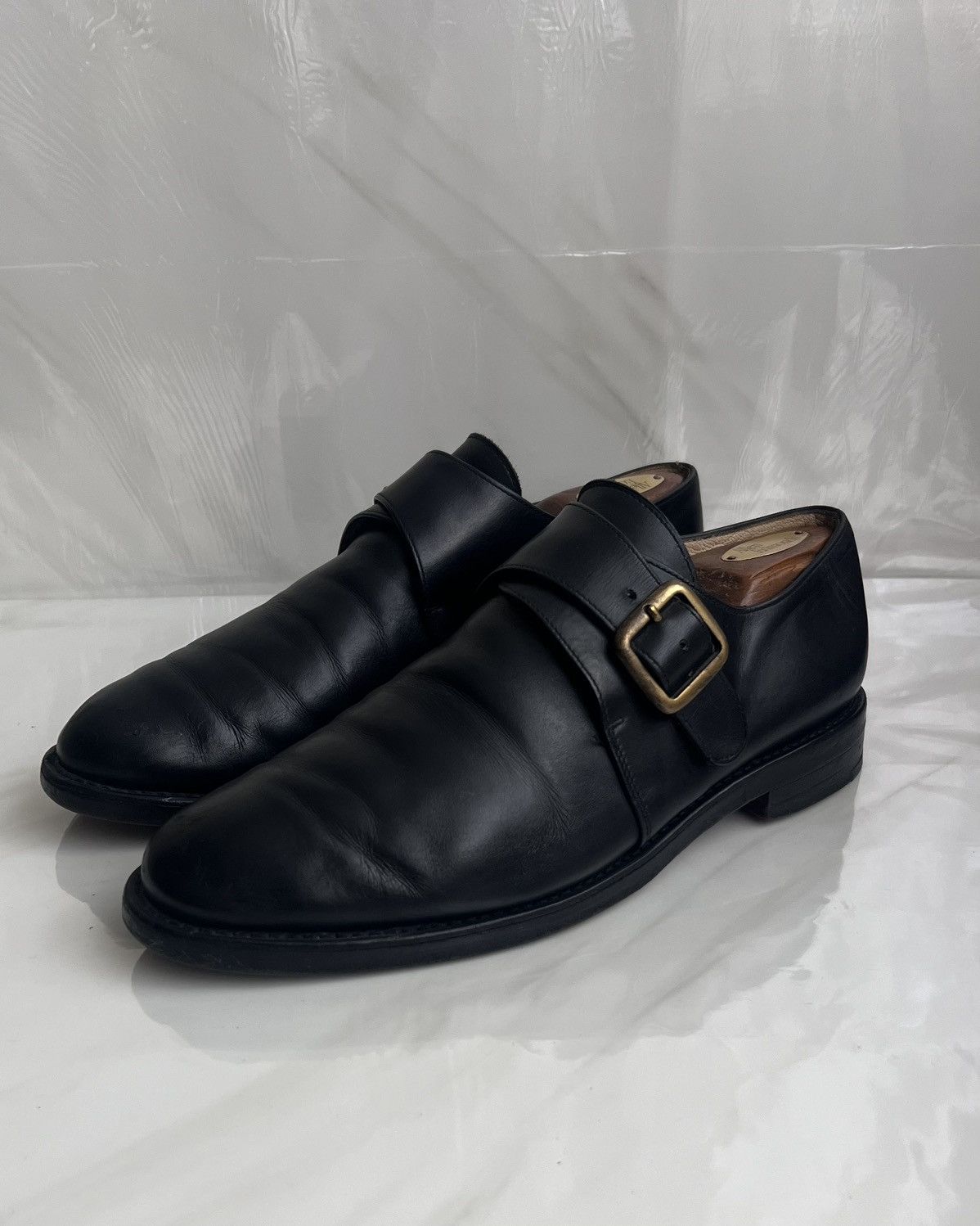 Paraboot Paraboot black leather single monk strap Dress shoes Size US 9 / EU 42 - 3 Thumbnail