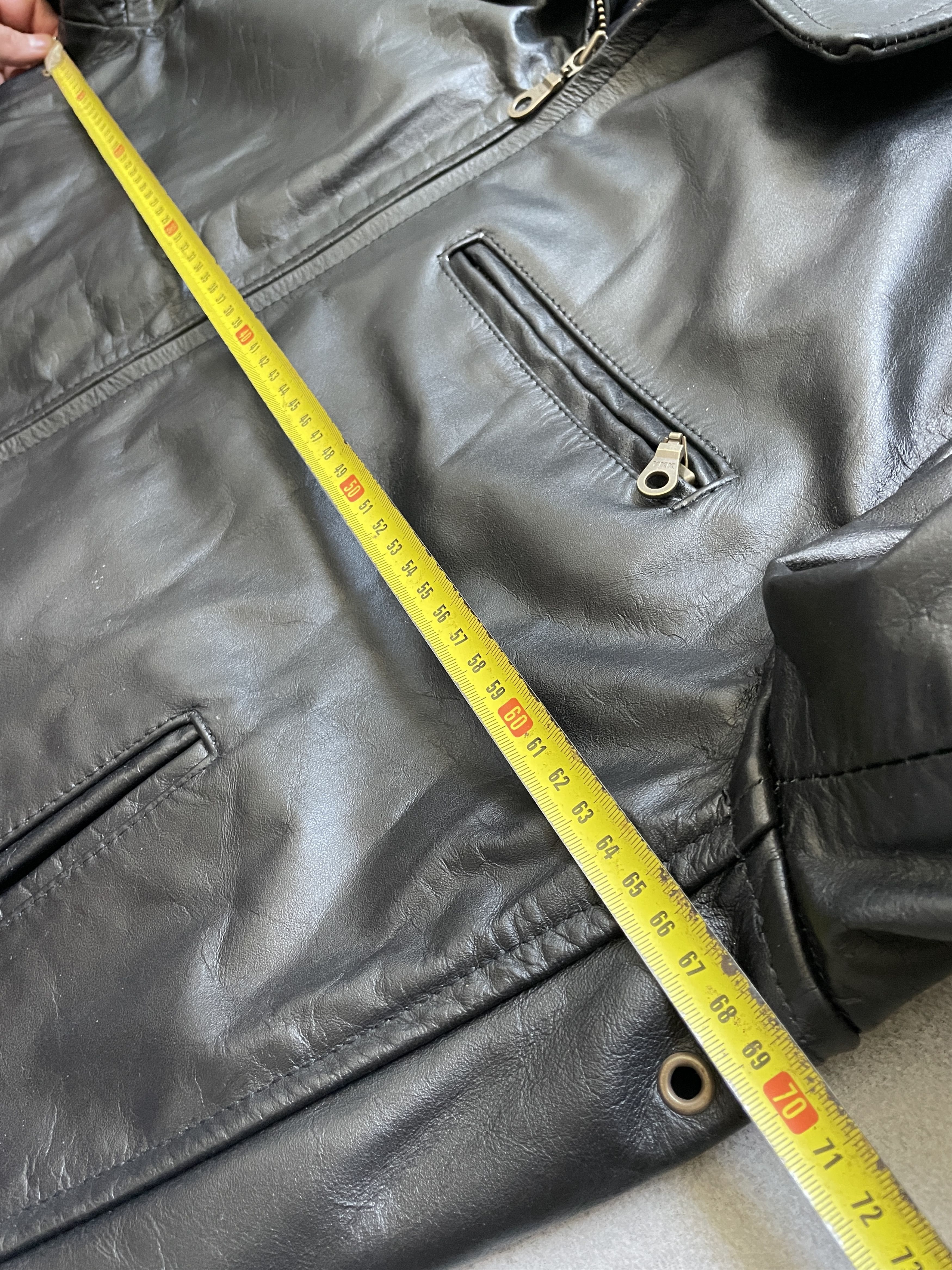Genuine Leather VINTAGE BOXY BLACK LEATHER JACKET Size US XL / EU 56 / 4 - 4 Thumbnail