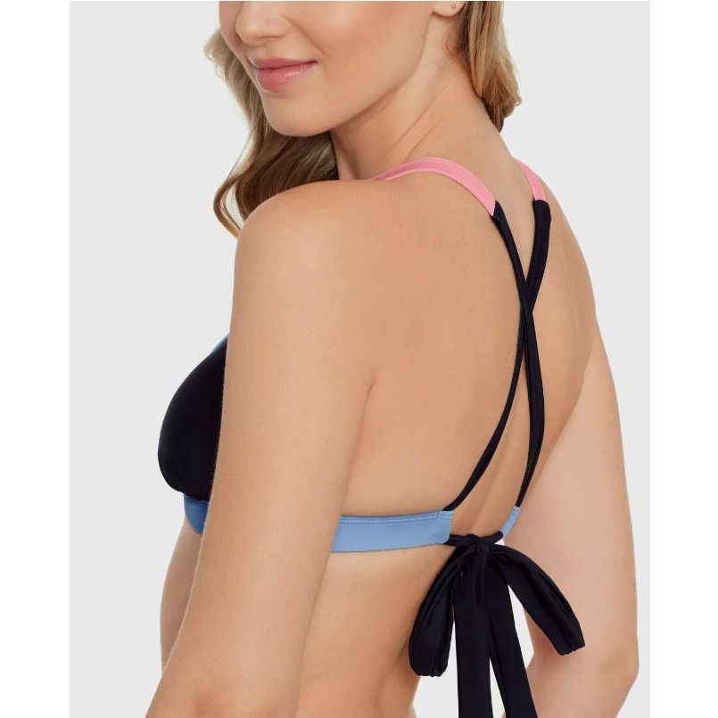 Other SALT + COVE Juniors' X-Back Triangle Bikini Top Black Medium Size M / US 6-8 / IT 42-44 - 2 Thumbnail