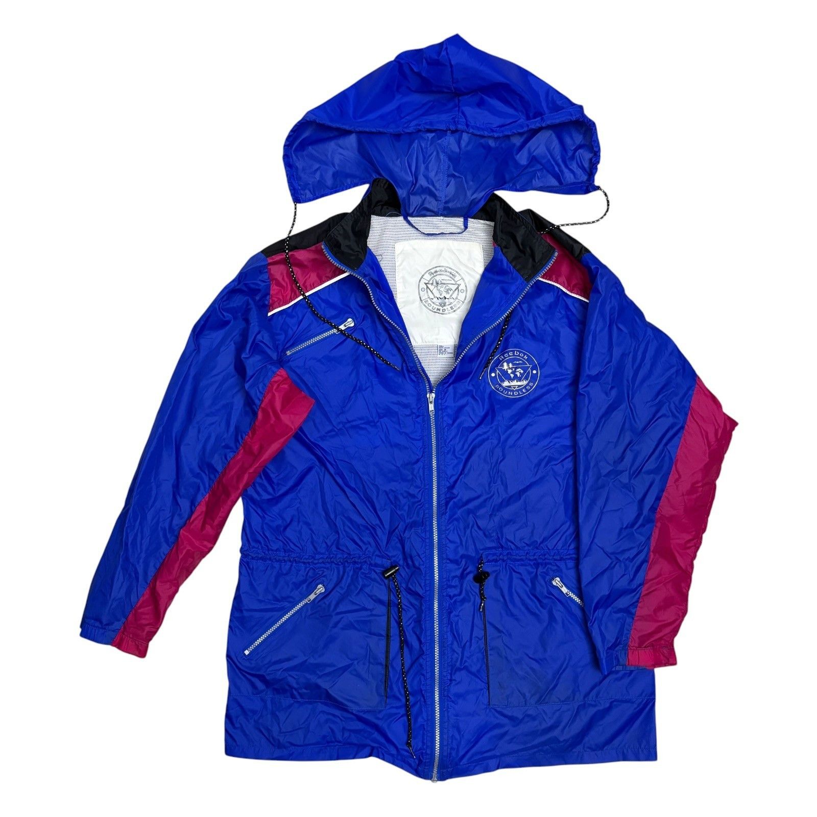 Reebok Vintage 90s REEBOK BOUNDLESS Windbreaker Retro Jacket Medium Size US M / EU 48-50 / 2 - 2 Thumbnail