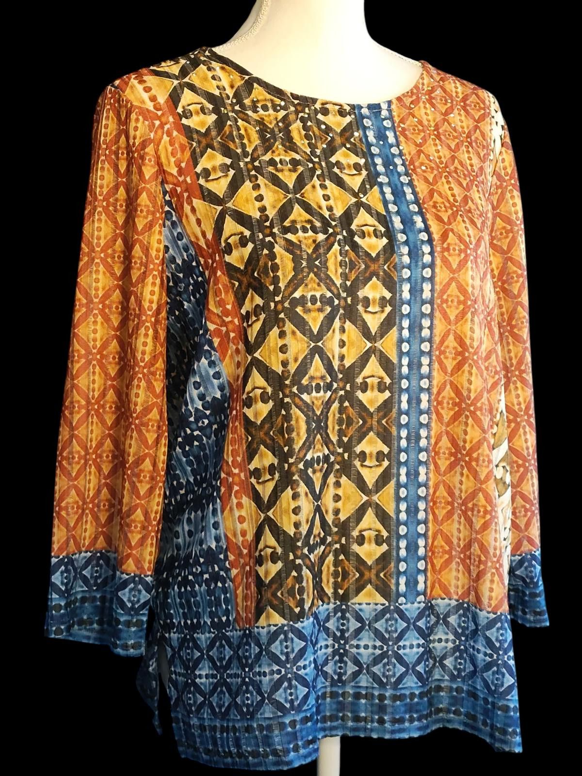 Other Alfred Dunner Women's Long Sleeve Patterned Tunic Top Size S / US 4 / IT 40 - 4 Thumbnail