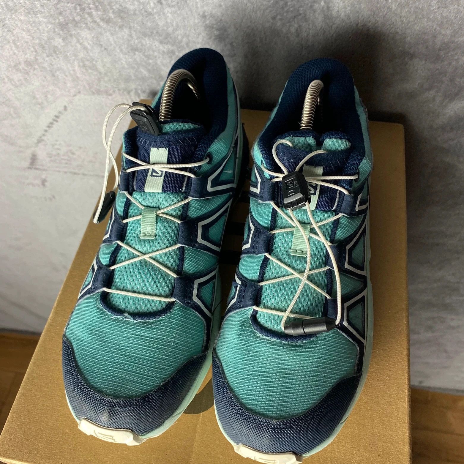 Salomon Salomon Speedcross turqoise blue big logo print trekking Size US 7 / IT 37 - 7 Thumbnail