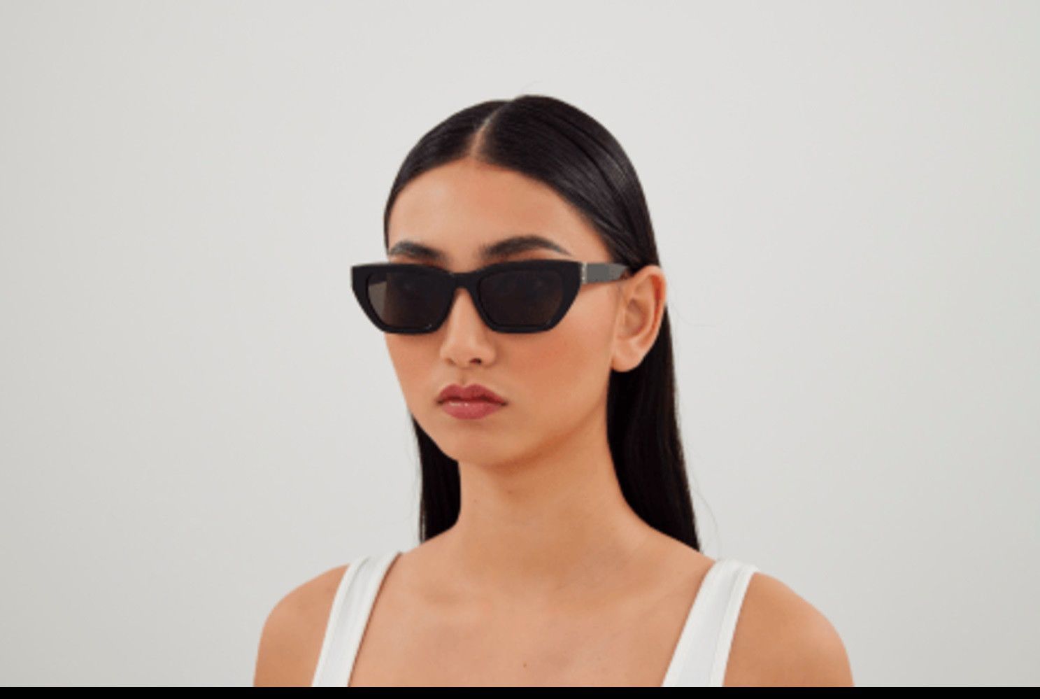 Yves Saint Laurent NEW Saint Laurent SLM127/F 002 Cat Eye Women Sunglasses Size ONE SIZE - 11 Thumbnail