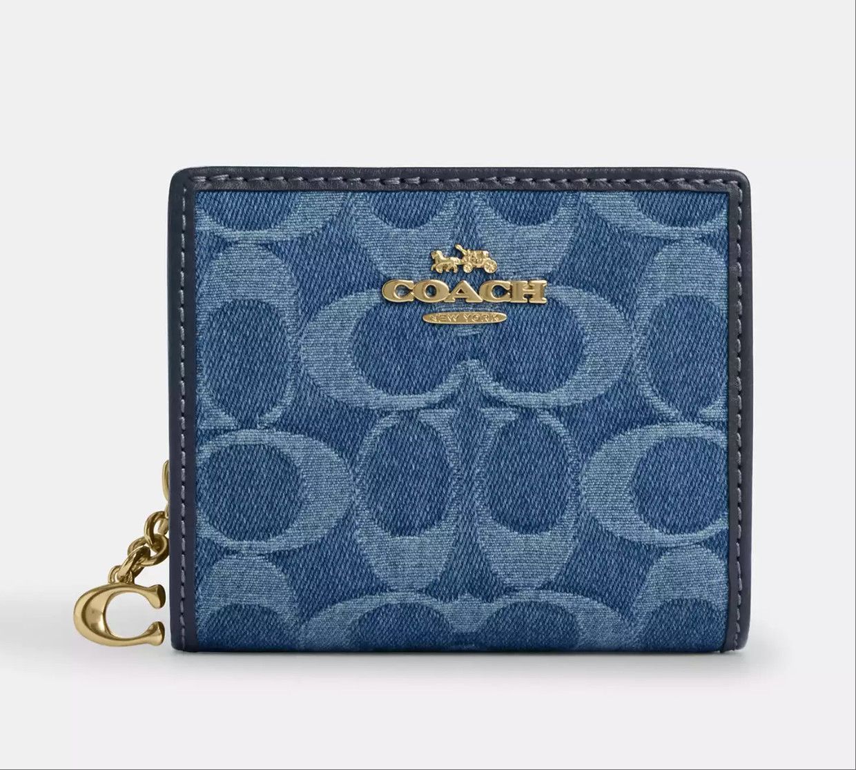 Coach Snap Wallet In Signature Denim CDL51 Size ONE SIZE - 7 Thumbnail