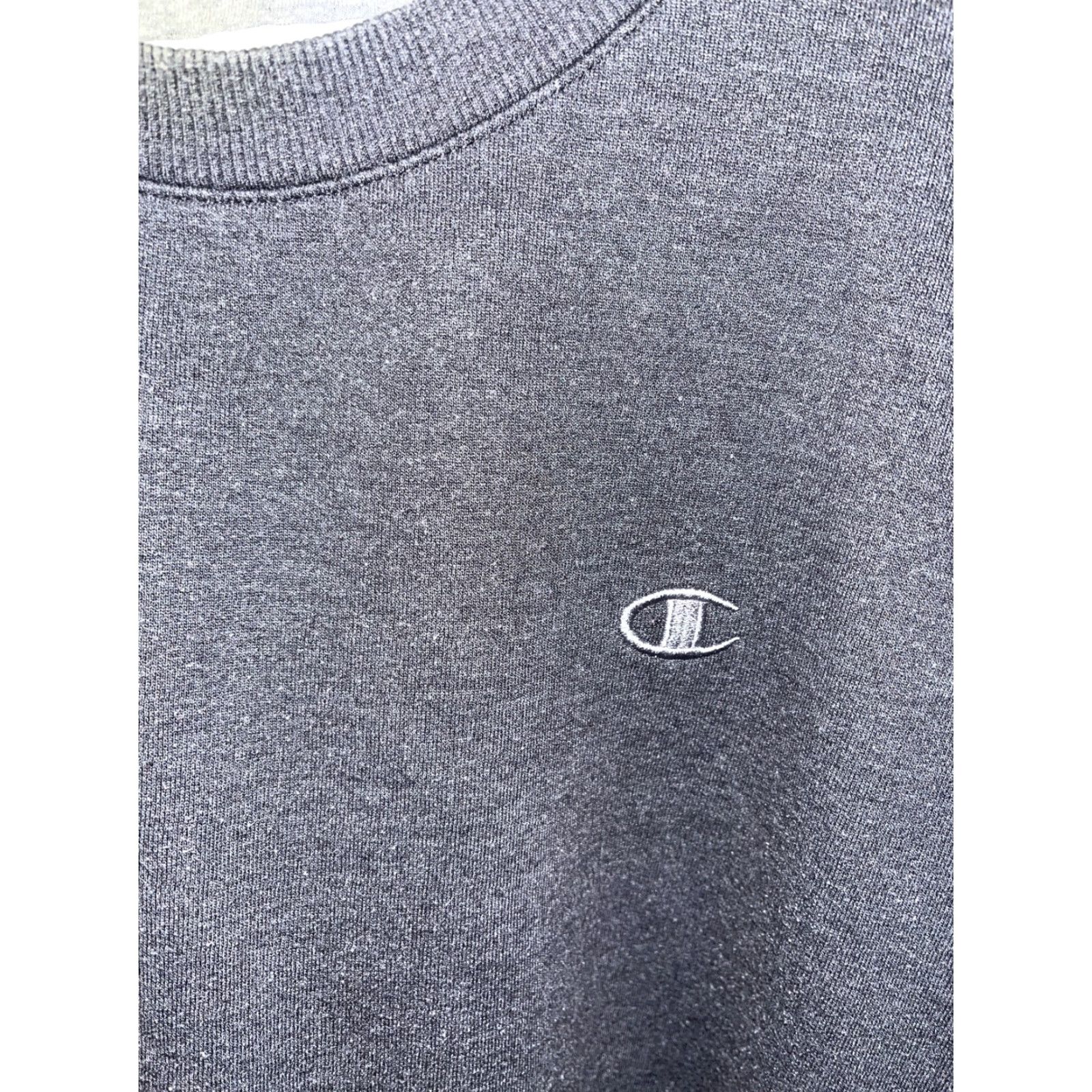 Champion VINTAGE Champion Sweatshirt Crewneck Mens Large Dark Gray C Logo Y2K 90s USA Classic All Seasons Serviceable Size US L / EU 52-54 / 3 - 2 Thumbnail