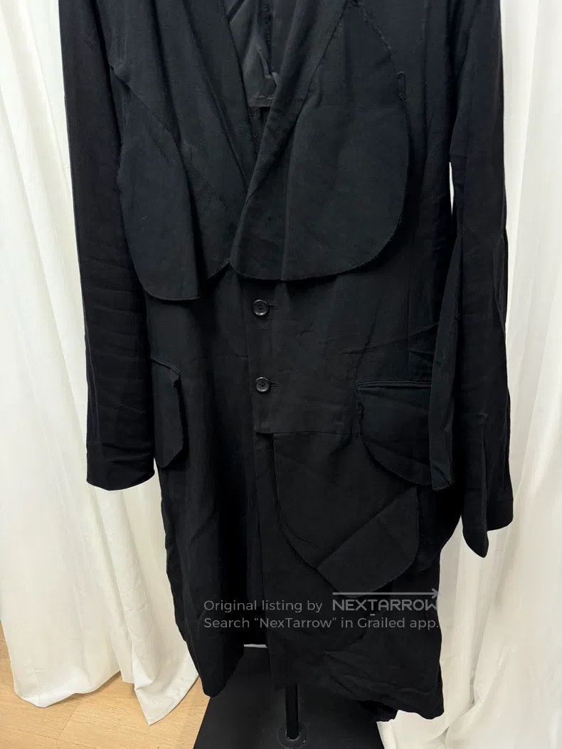 Yohji Yamamoto YOHJI YAMAMOTO Linen Blended Circle Patchwork Destroyed Co Size US XL / EU 56 / 4 - 3 Thumbnail