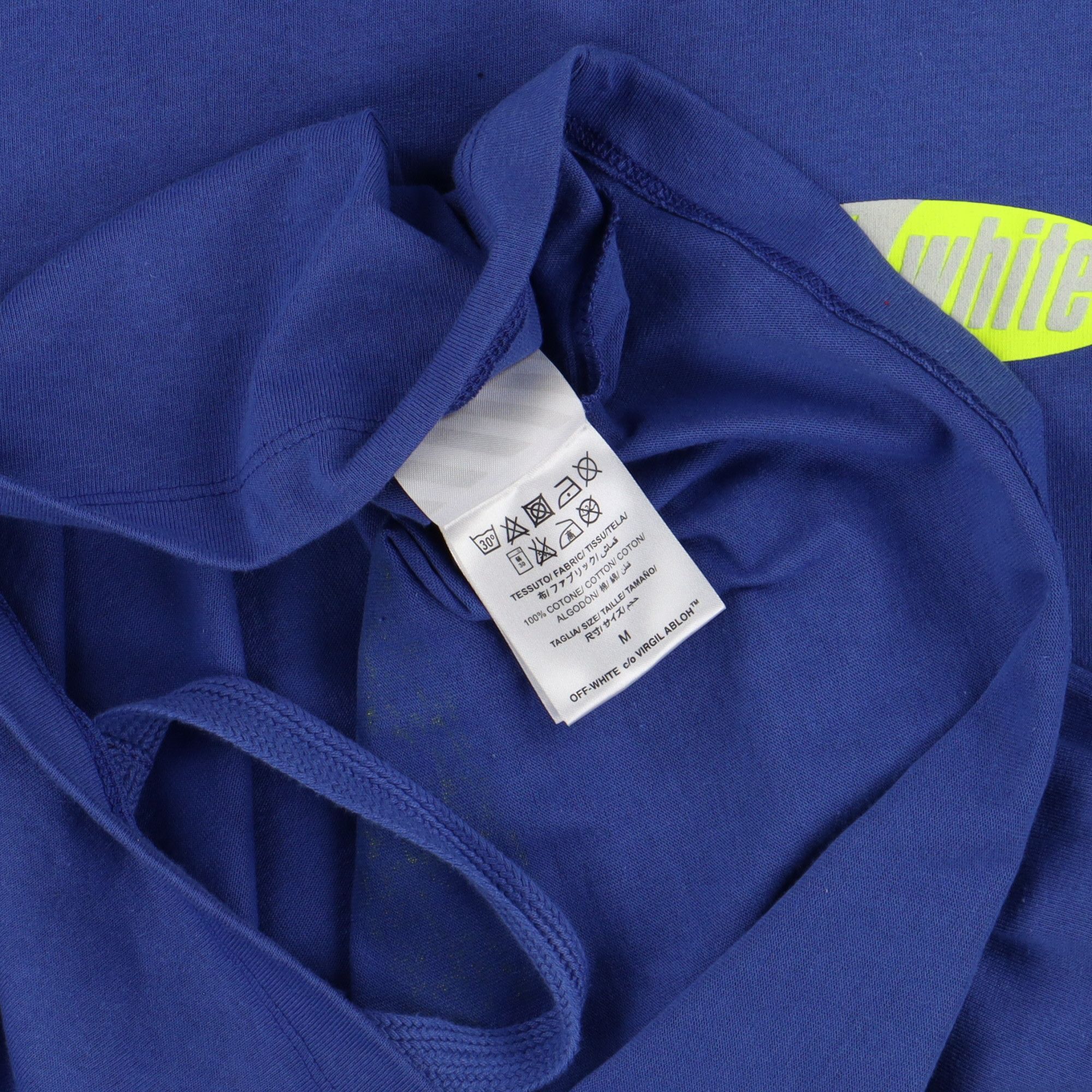 Off-White Blue Diag Split Arrows Logo Long Sleeve T-Shirt Size M / US 6-8 / IT 42-44 - 8 Thumbnail