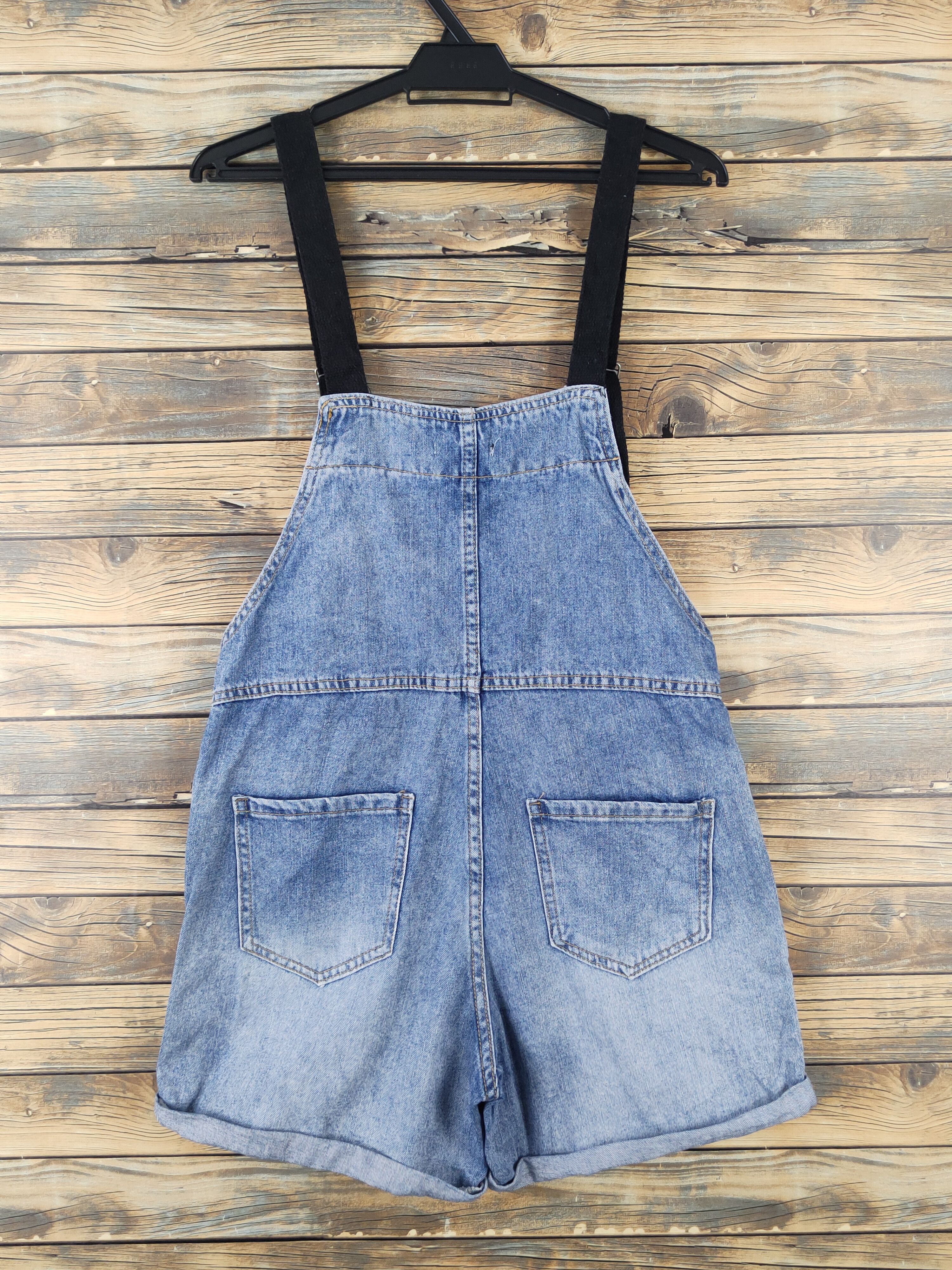 Japanese Brand × Vintage Vintage DY Blue Denim Shortall Jumpsuits Size 33" - 8 Thumbnail