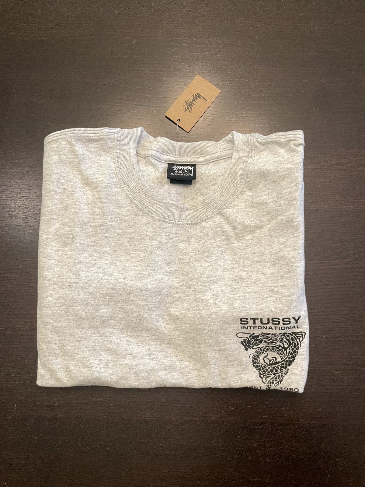 Stussy Stüssy Ash Heather Dragon Tee Size US L / EU 52-54 / 3 - 4 Thumbnail