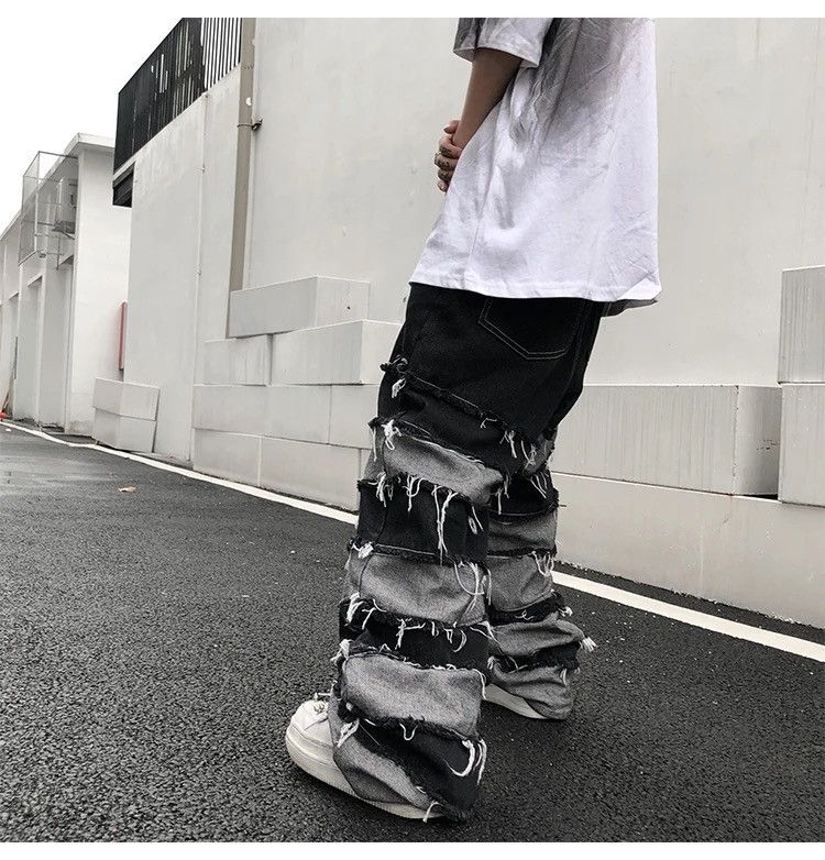 Japanese Brand × Vintage Streetwear wide legs hip hop style loose straight jeans y2k Size US 32 / EU 48 - 5 Thumbnail