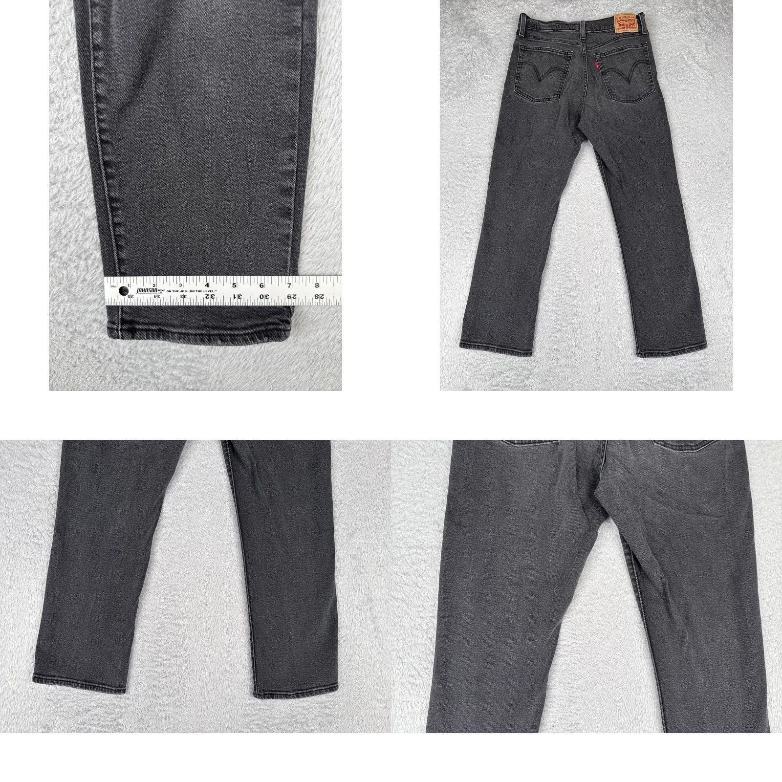 Levi's Levi's Wedgie Straight Jeans Womens 30x28 Gray High Rise Distressed Stretch Denim Size 30" / US 8 / IT 44 - 10 Thumbnail