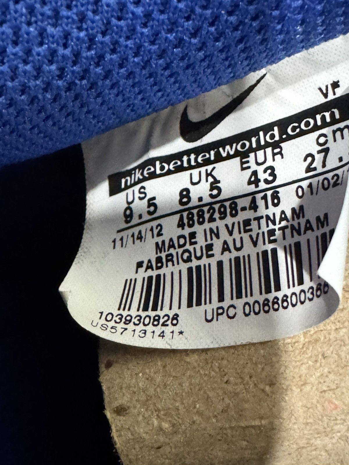 Nike Nike Air Force 1 Hyper Blue Elephant 2013 Size US 9.5 / EU 42-43 - 8 Thumbnail
